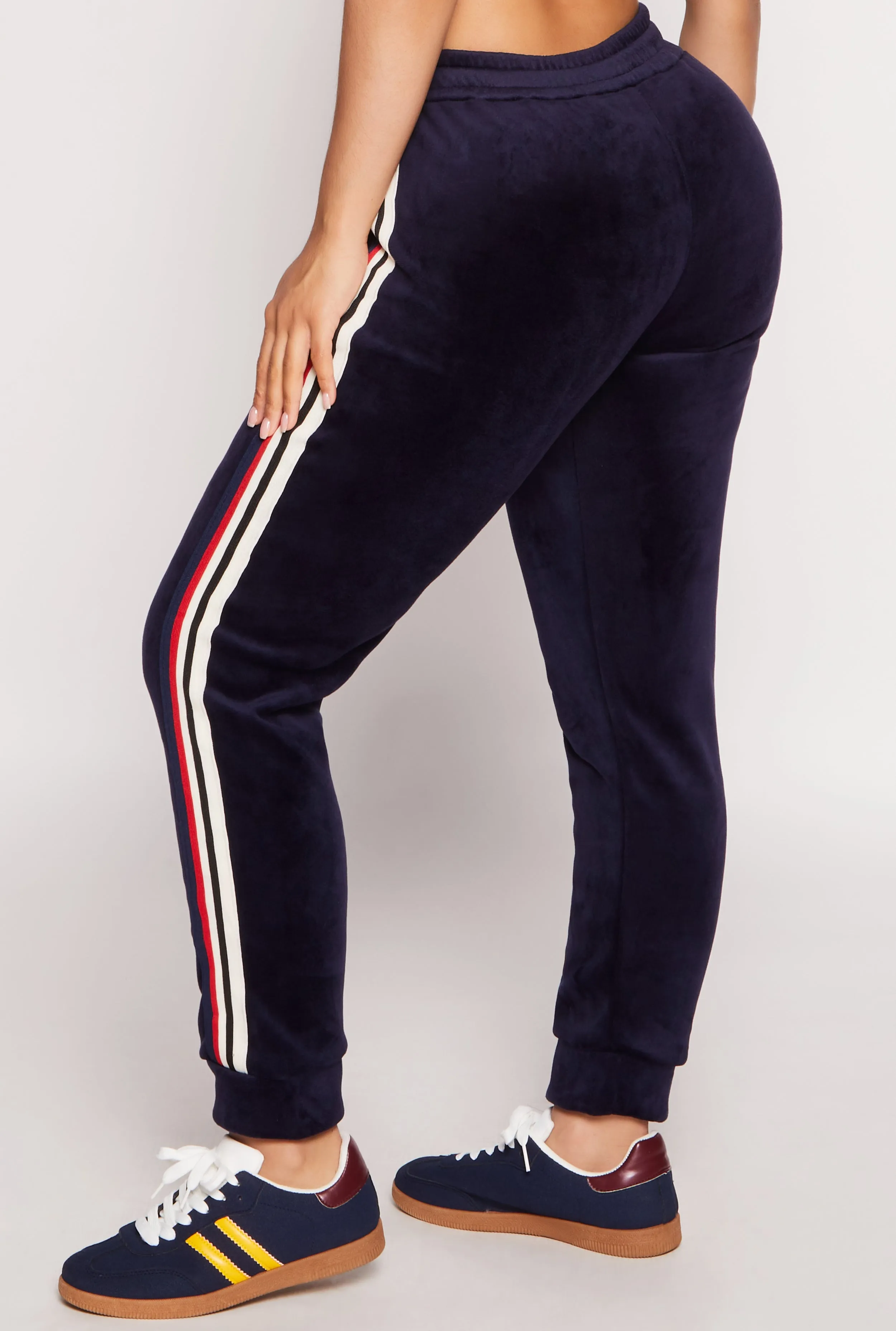 Varsity Stripe Velour Joggers sold by Rainbow product image thumbnail 3