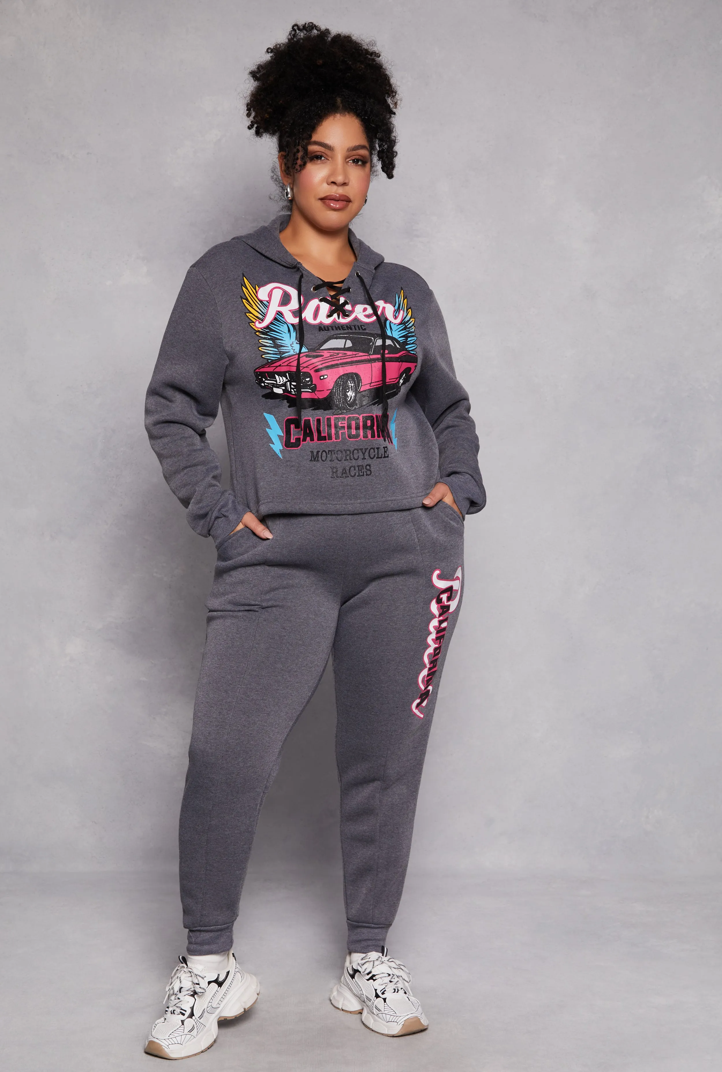 Plus Size Racer California Joggers sold by Rainbow
