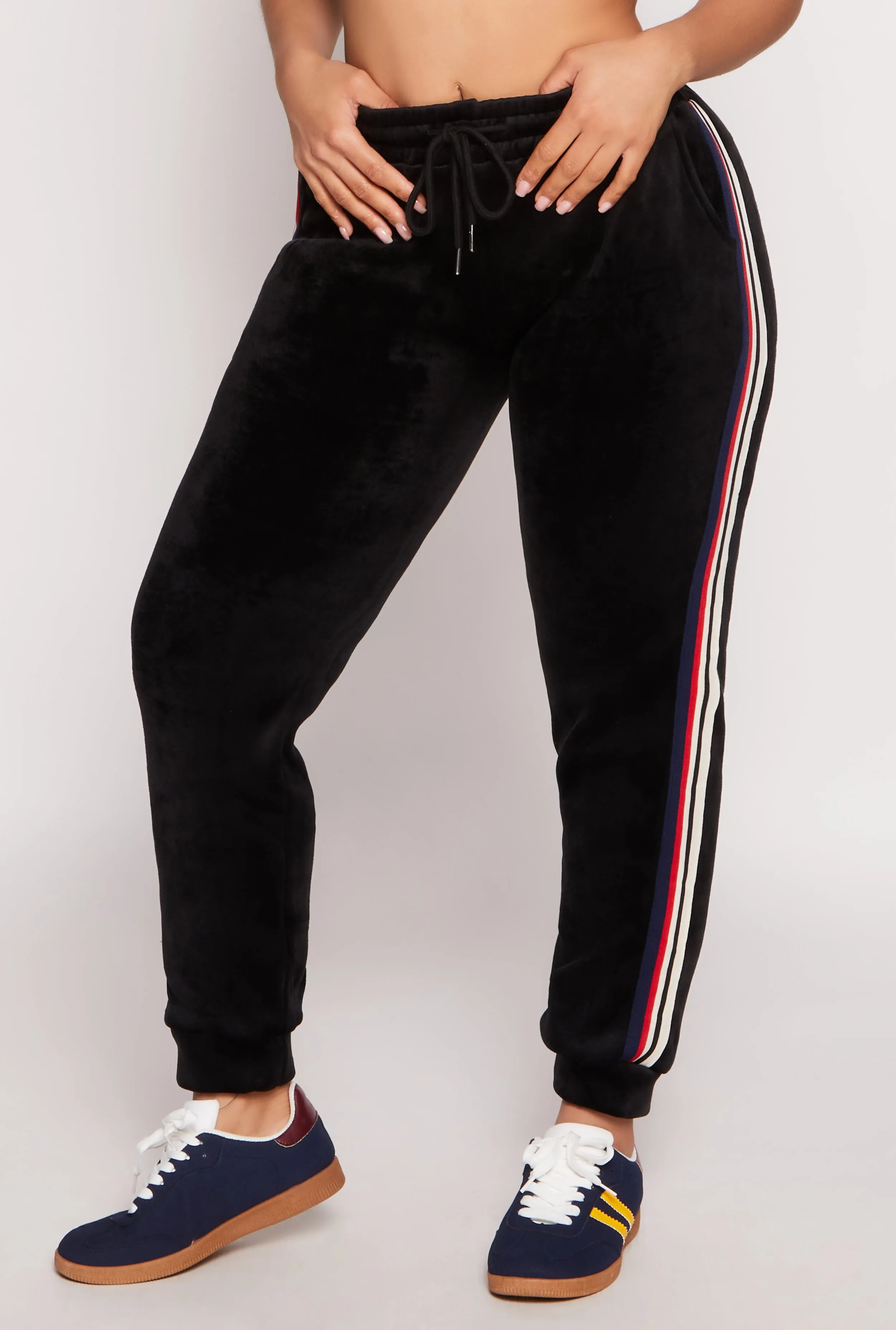 Varsity Stripe Velour Joggers sold by Rainbow product image thumbnail 2
