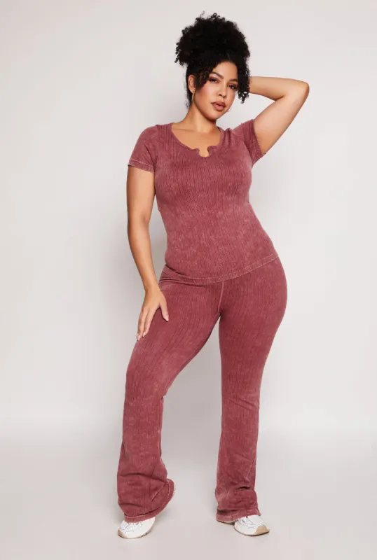 Plus Size Acid Wash Seamless Pants sold by Rainbow
