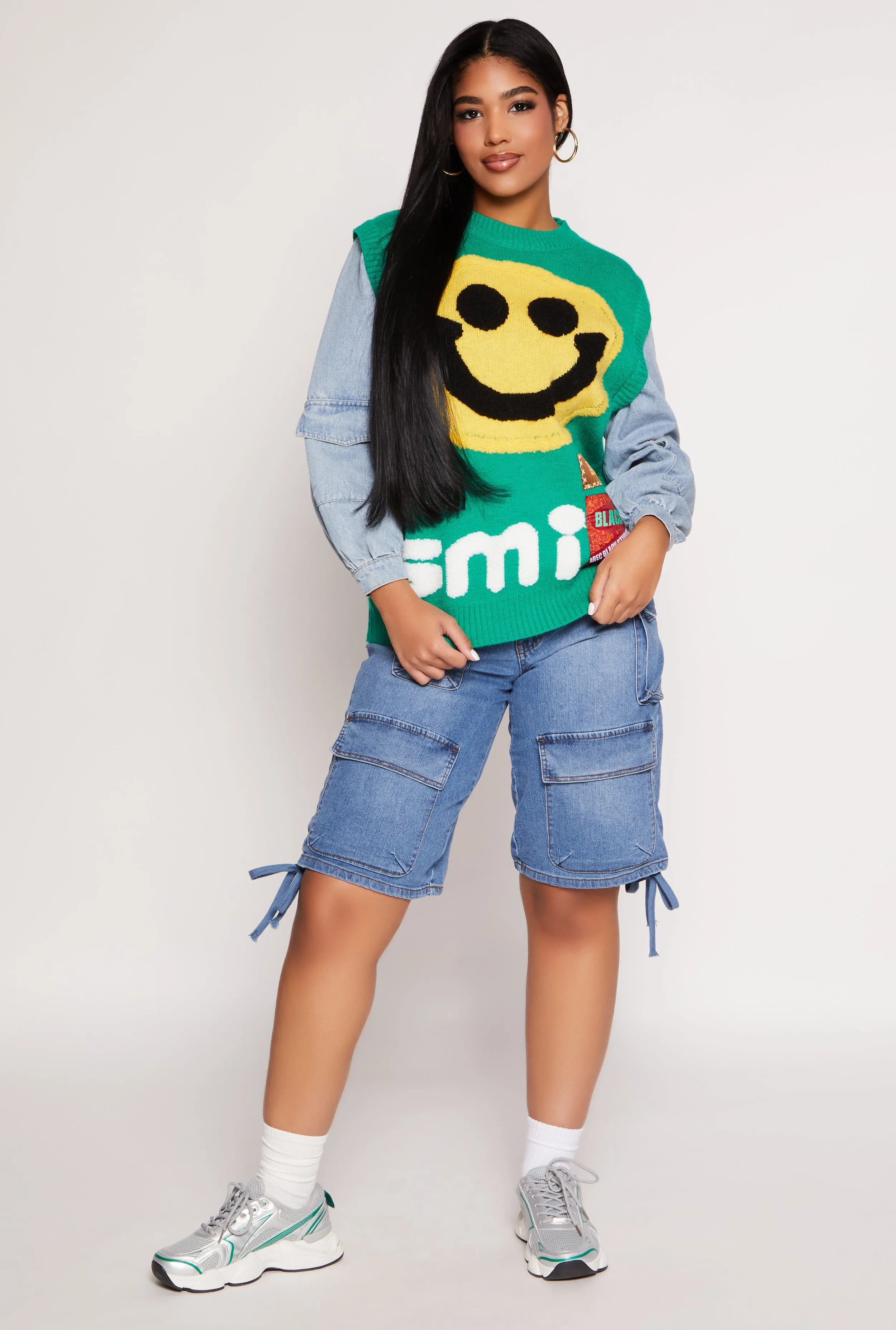 Daisy Chenille Smiley Graphic Sweater sold by Rainbow product image thumbnail 2