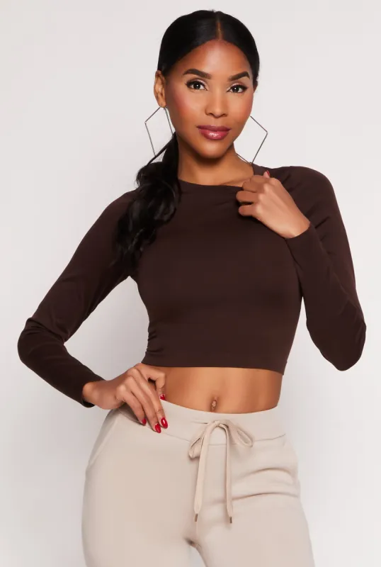 Seamless Long Sleeve Crop Top sold by Rainbow