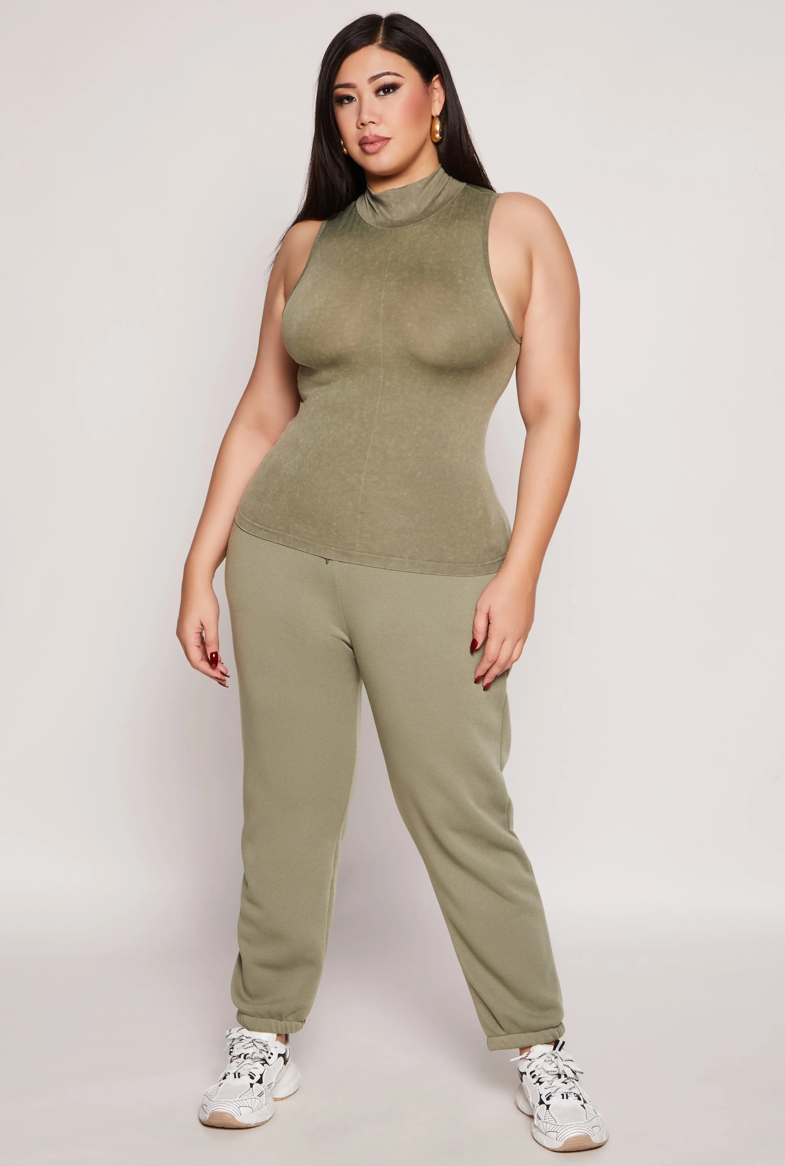 Plus Size Mock Neck Tank Top sold by Rainbow product image thumbnail 2