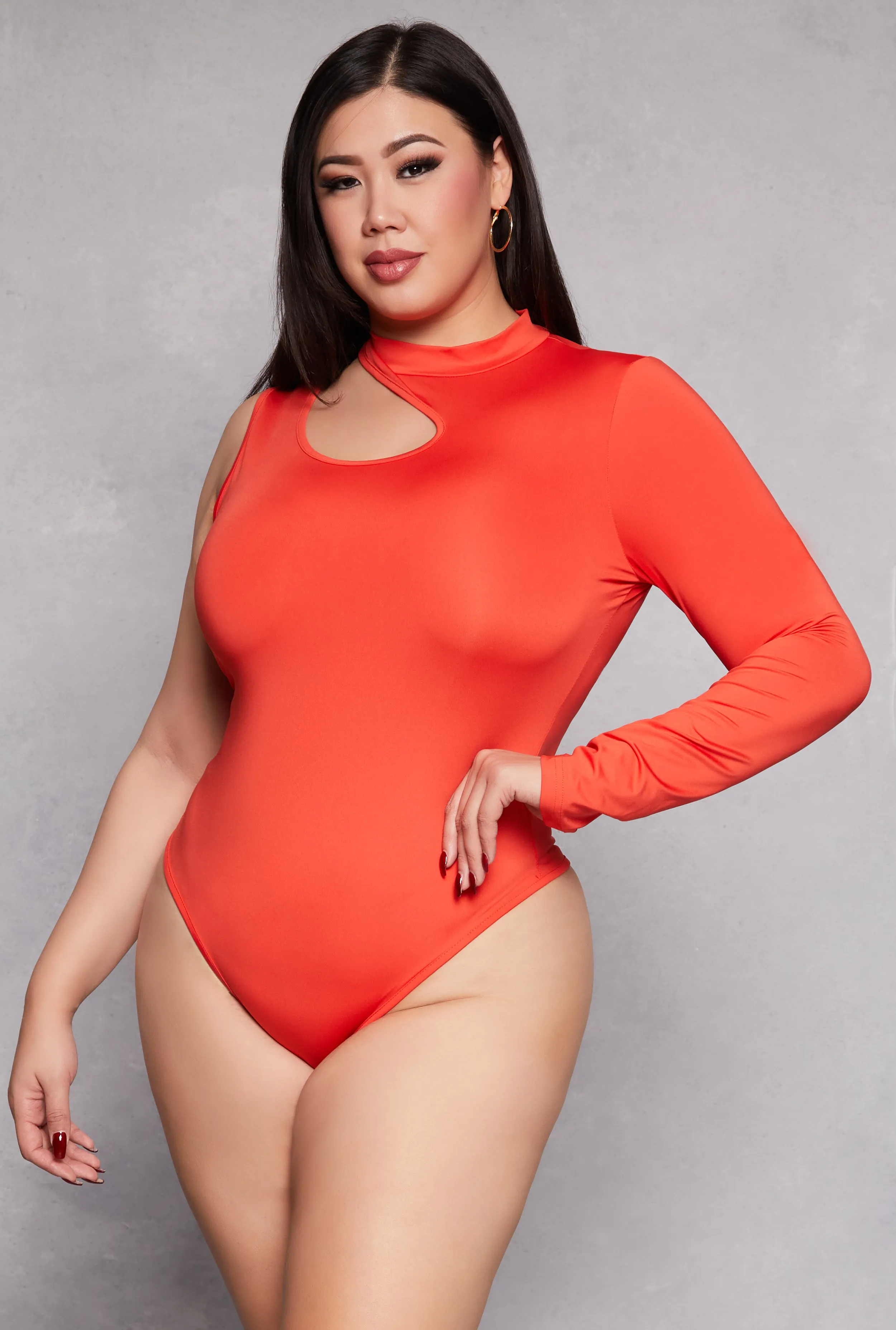 Plus Size Daisy Keyhole Shoulder Bodysuit sold by Rainbow