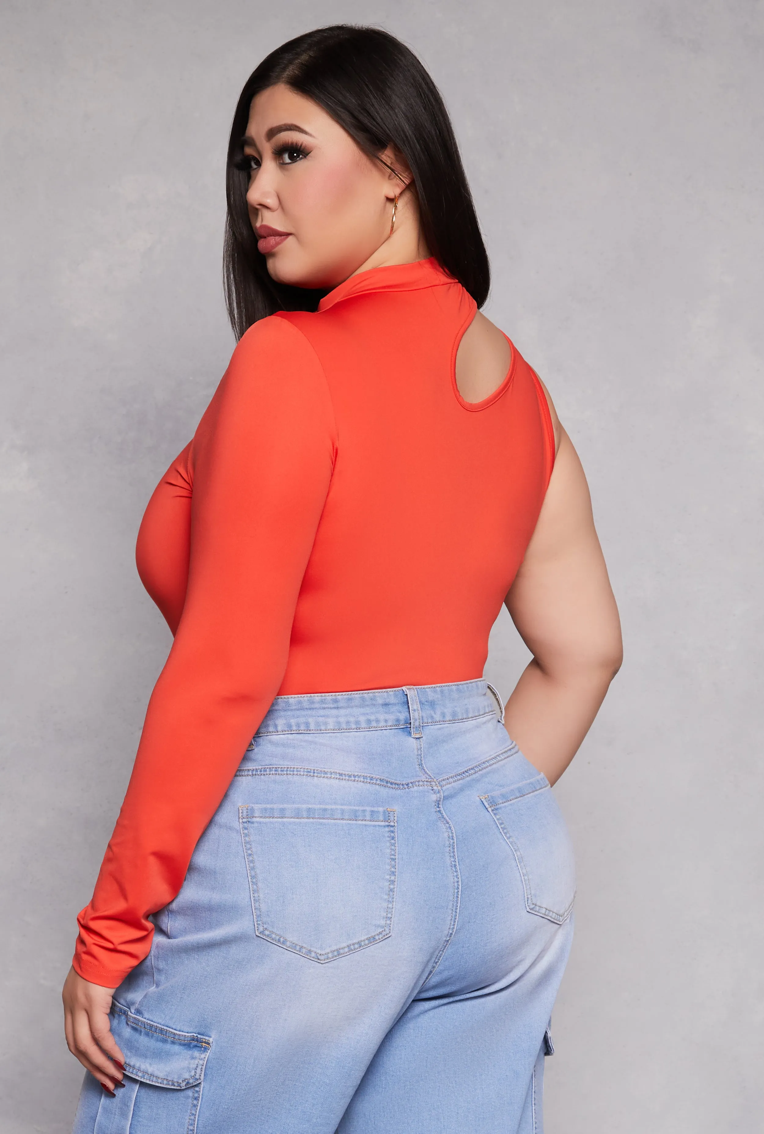 Plus Size Daisy Keyhole Shoulder Bodysuit sold by Rainbow product image thumbnail 3