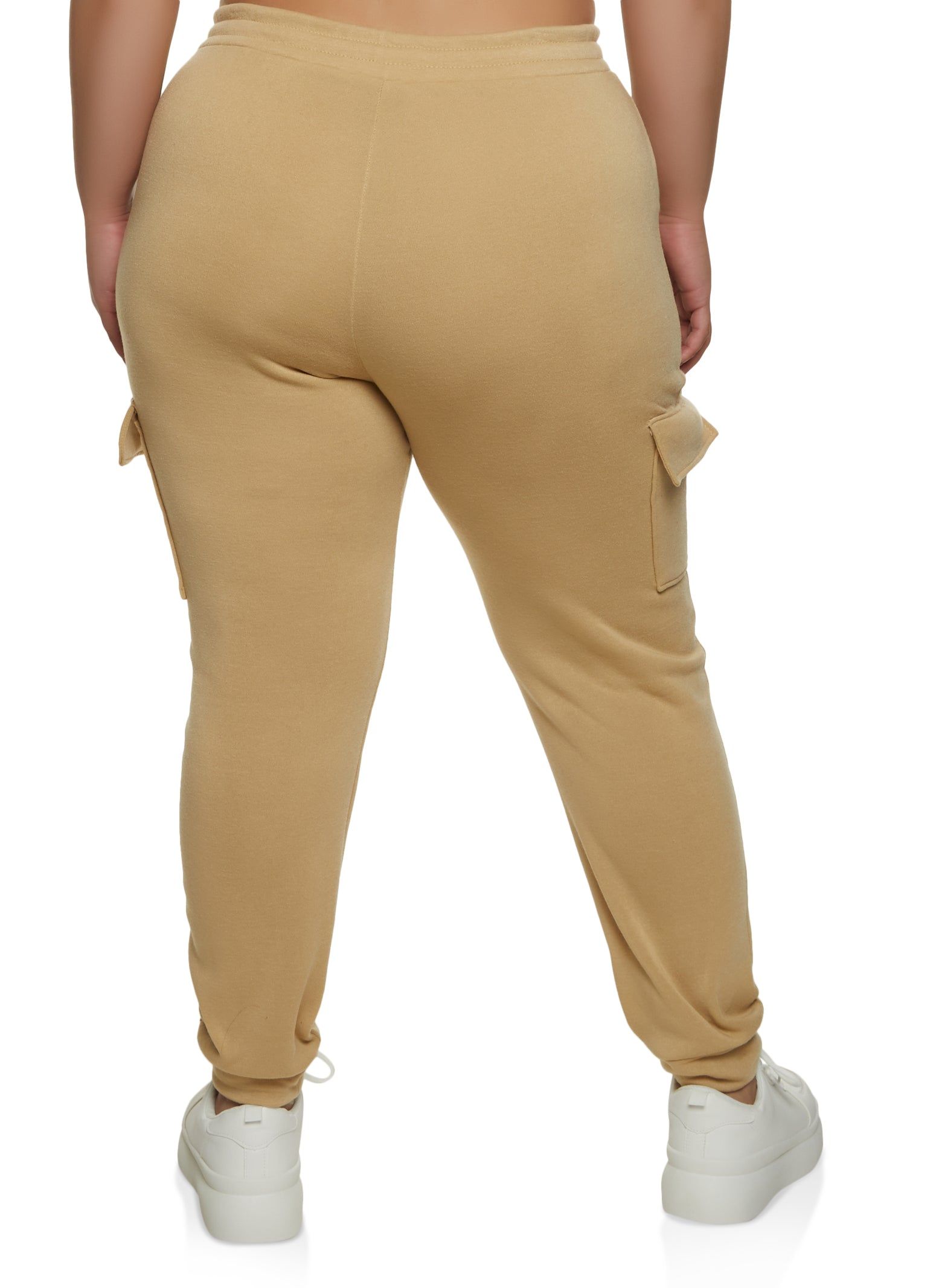 Plus Size Fleece Lined Cargo Pocket Joggers sold by Rainbow product image thumbnail 2