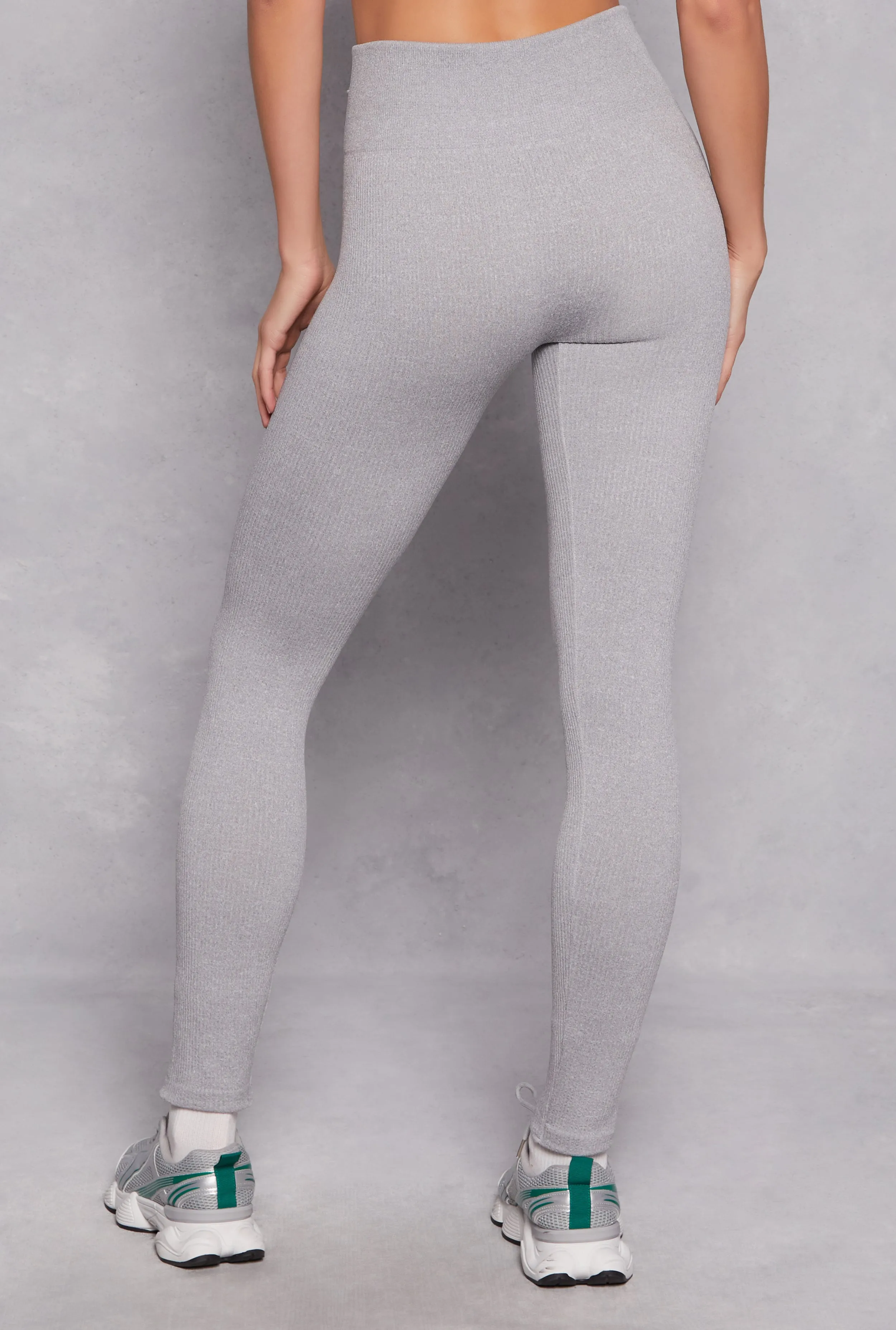 Seamless Fleece Ribbed Knit Leggings sold by Rainbow product image thumbnail 3