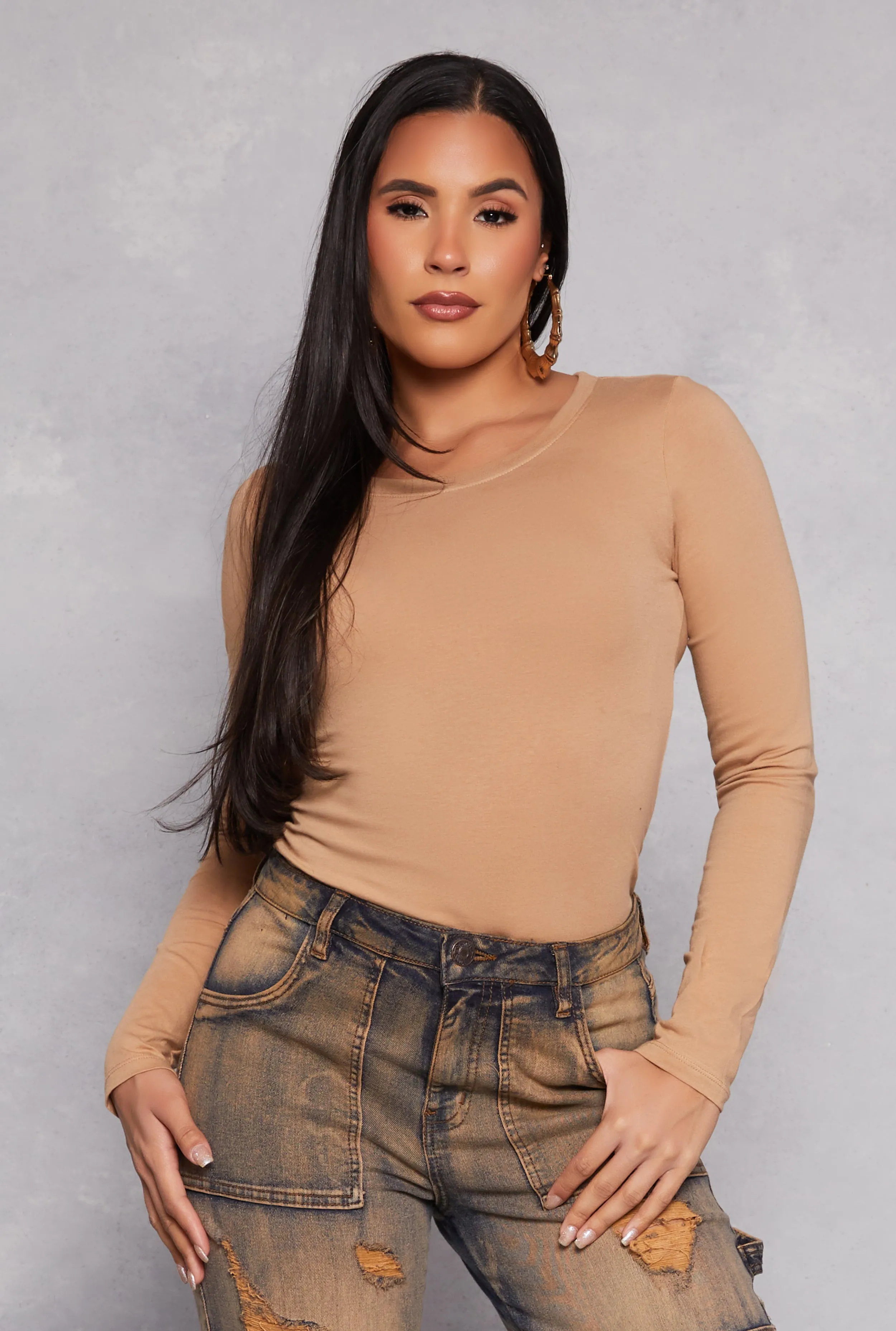 Long Sleeve Crew Neck Top sold by Rainbow