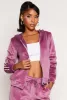 Love Varsity Stripe Zip Up Velour Hoodie sold by Rainbow