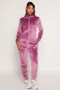 Love Varsity Stripe Zip Up Velour Hoodie sold by Rainbow