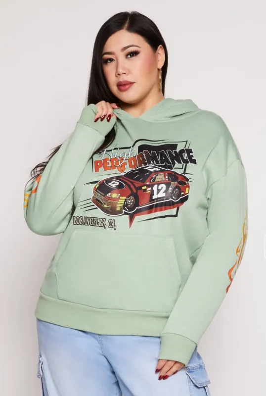 Plus Size High Performance Graphic Hoodie sold by Rainbow