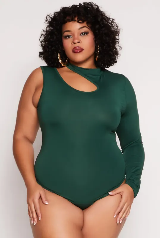 Plus Size Daisy Keyhole Shoulder Bodysuit sold by Rainbow