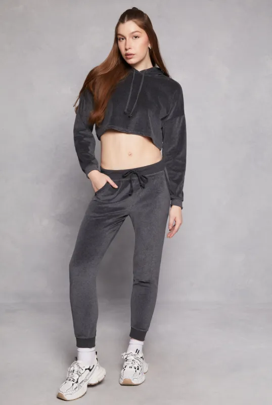 Basic Velour Joggers sold by Rainbow