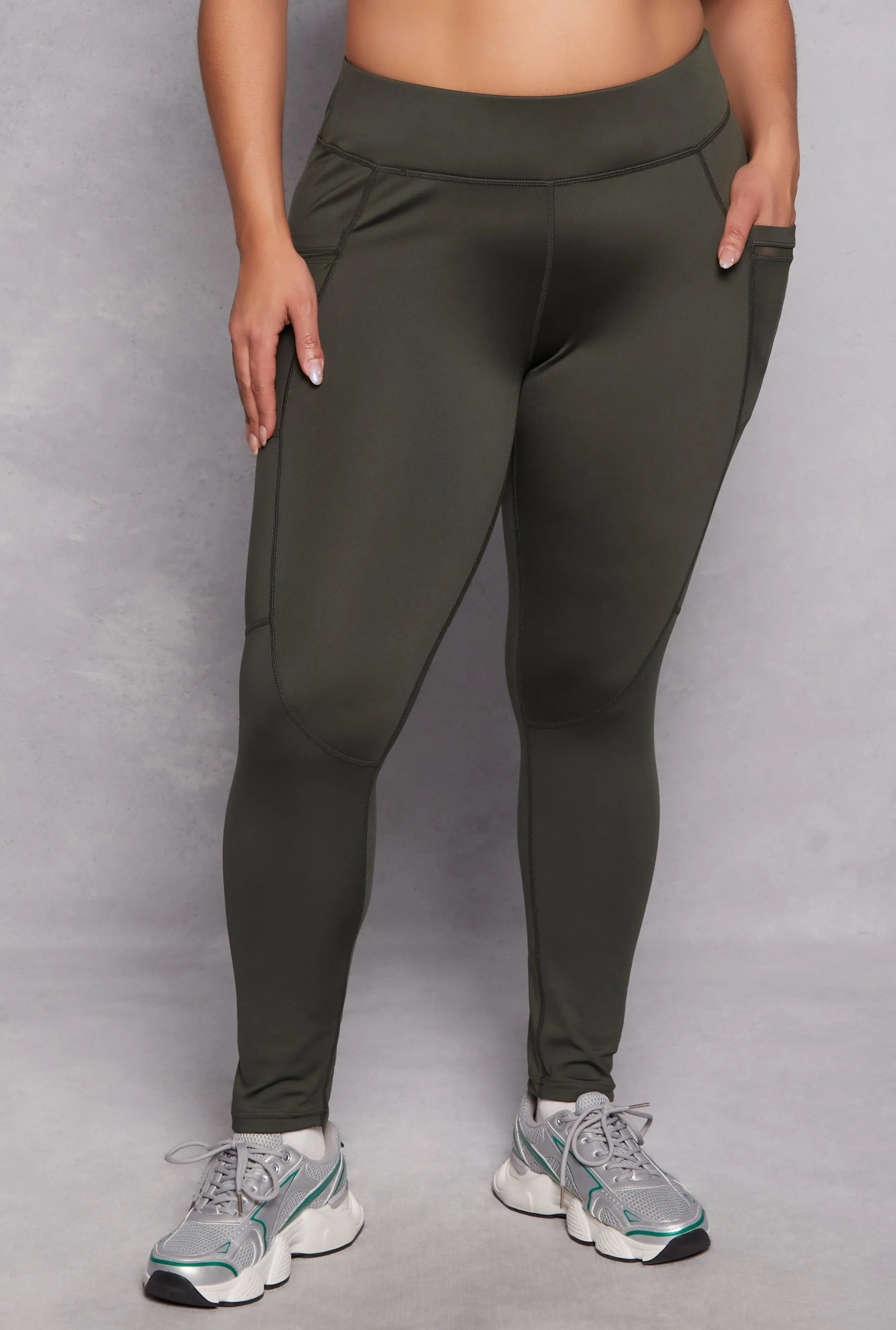 Plus Size High Waisted Side Pocket Leggings sold by Rainbow product image thumbnail 2