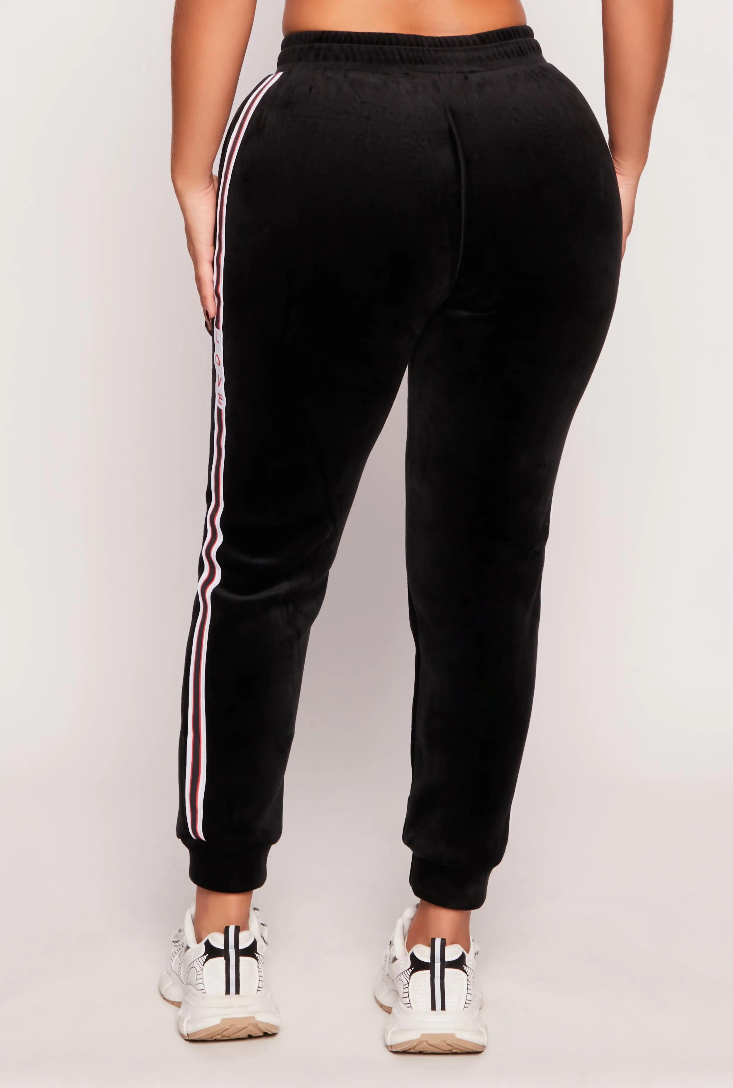 Love Varsity Striped Velour Joggers sold by Rainbow product image thumbnail 3