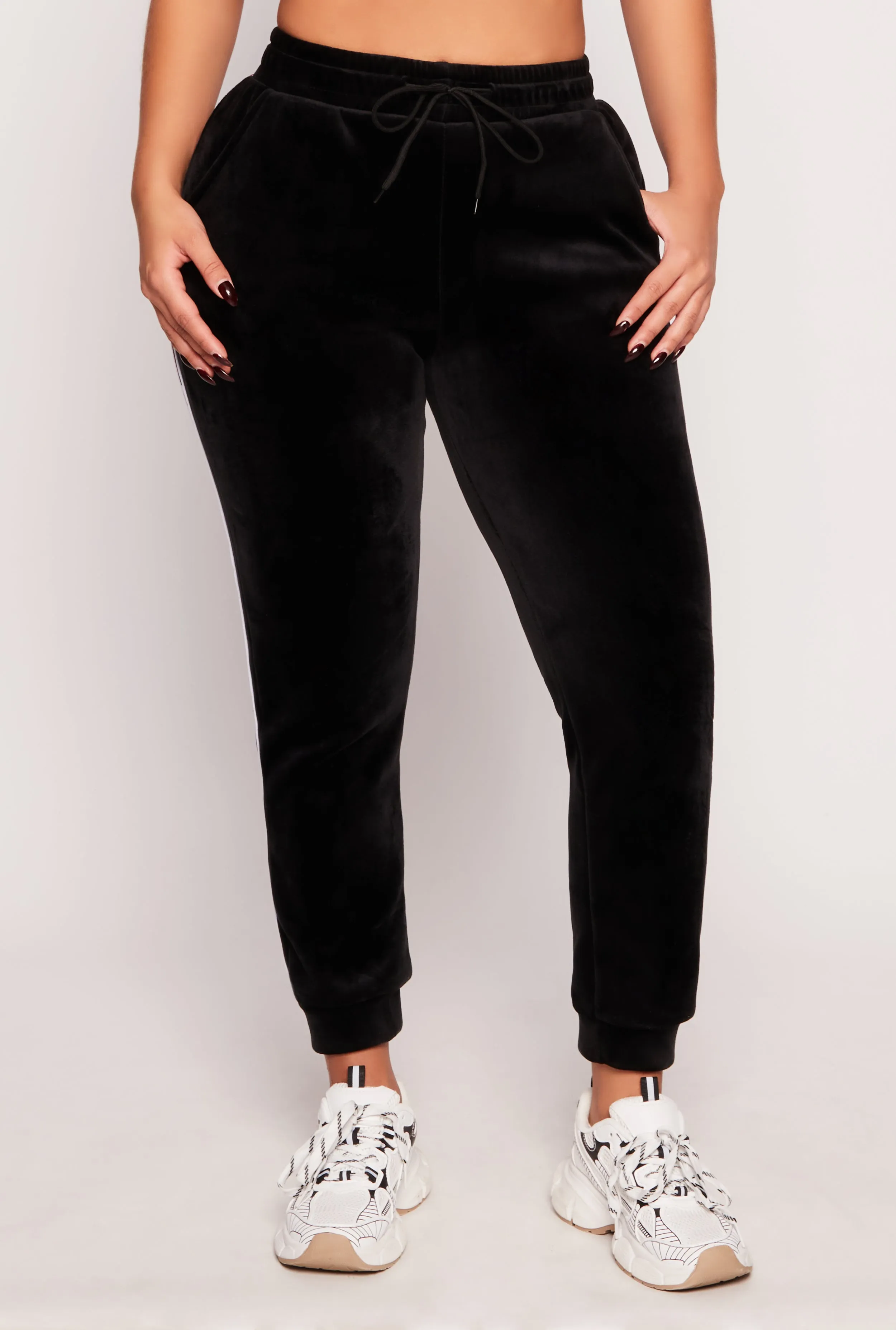 Love Varsity Striped Velour Joggers sold by Rainbow product image thumbnail 2