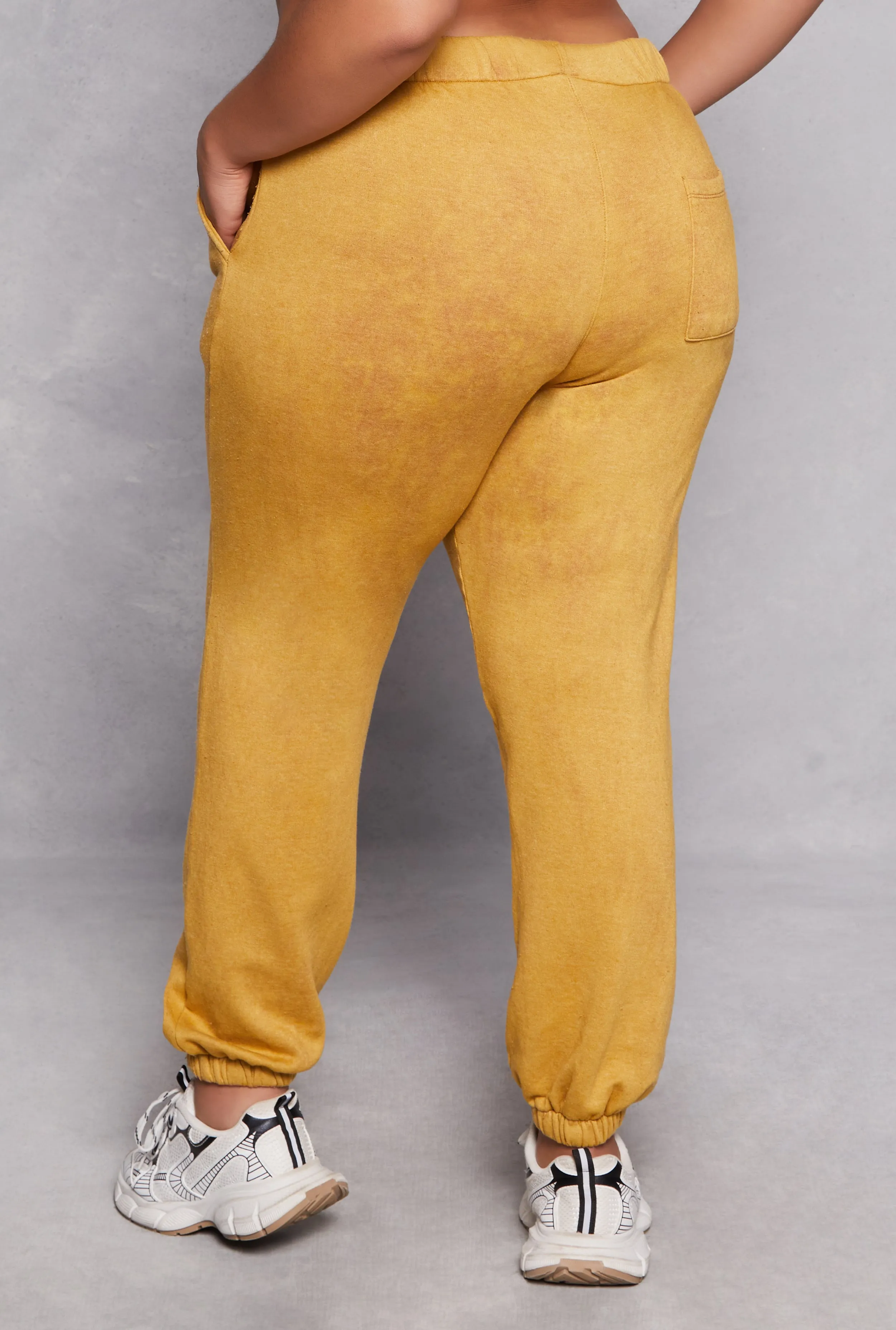 Plus Size Acid Wash High Waist Sweatpants sold by Rainbow product image thumbnail 3