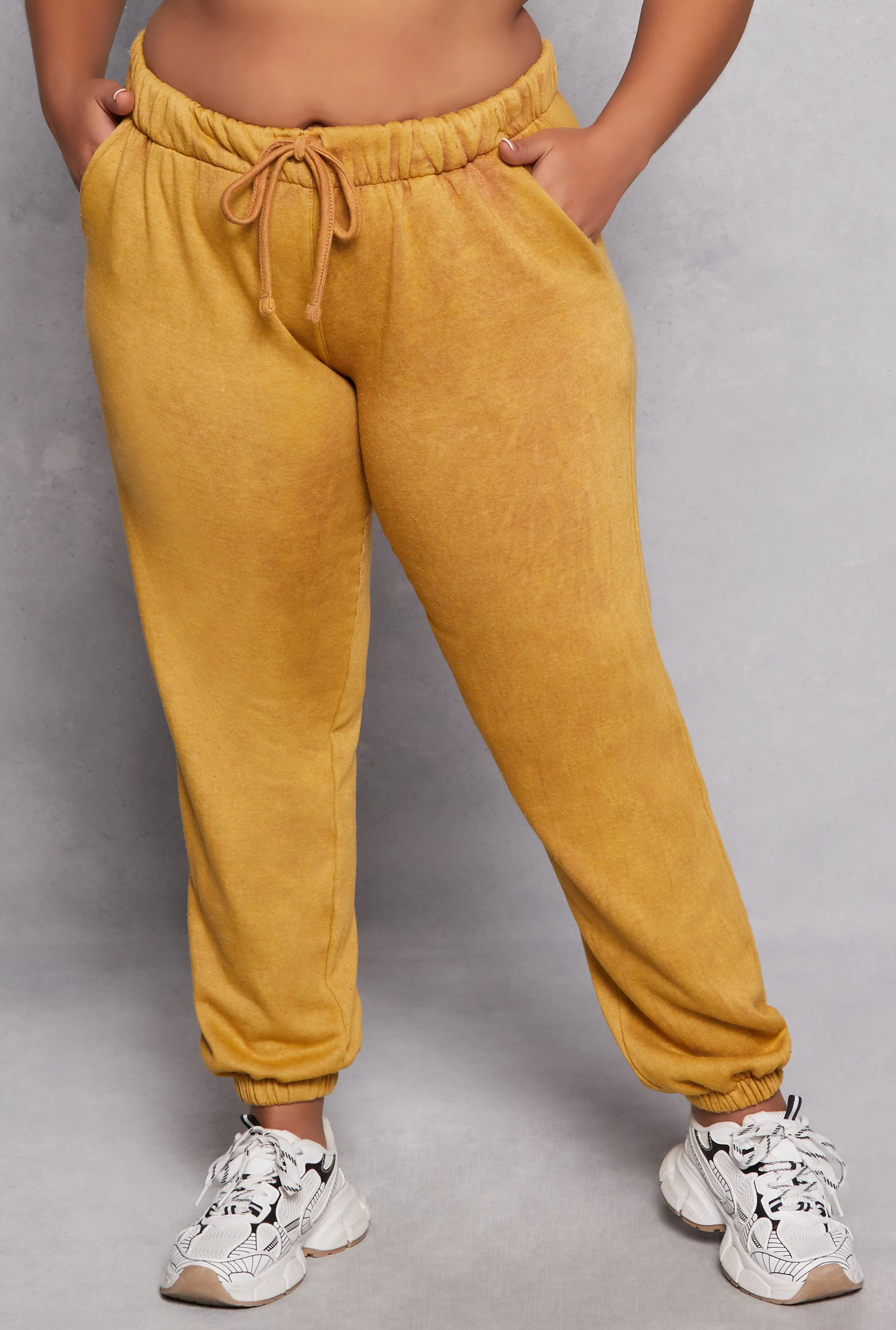 Plus Size Acid Wash High Waist Sweatpants sold by Rainbow product image thumbnail 2
