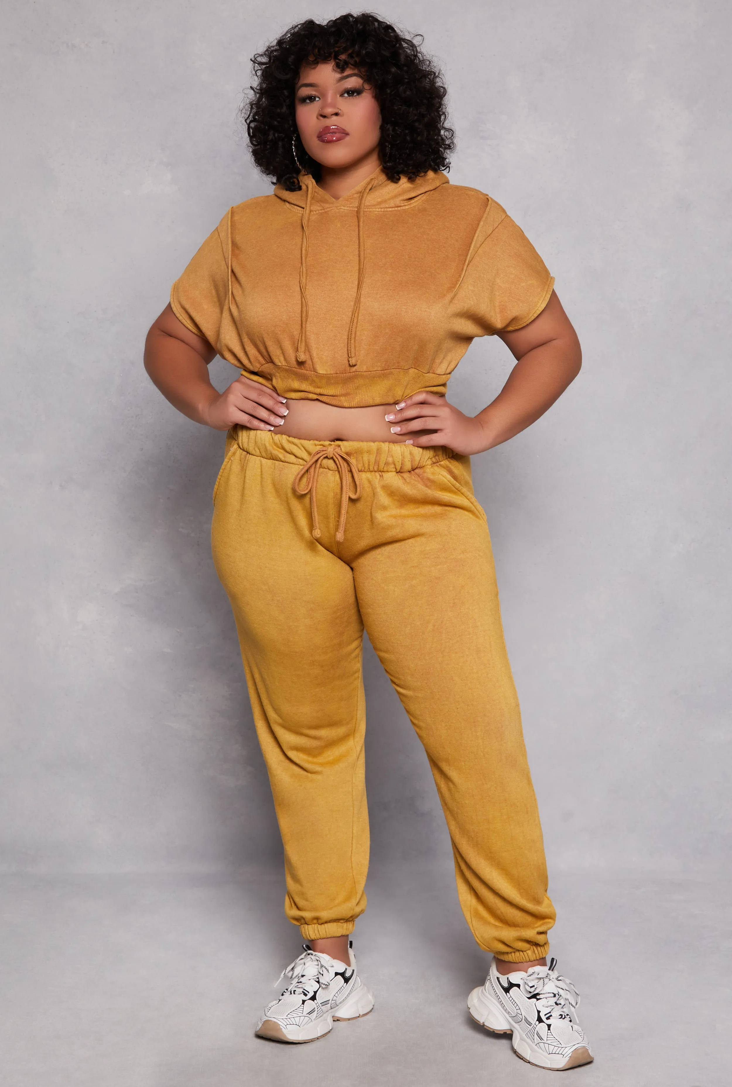 Plus Size Acid Wash Pullover Hoodie sold by Rainbow product image thumbnail 2