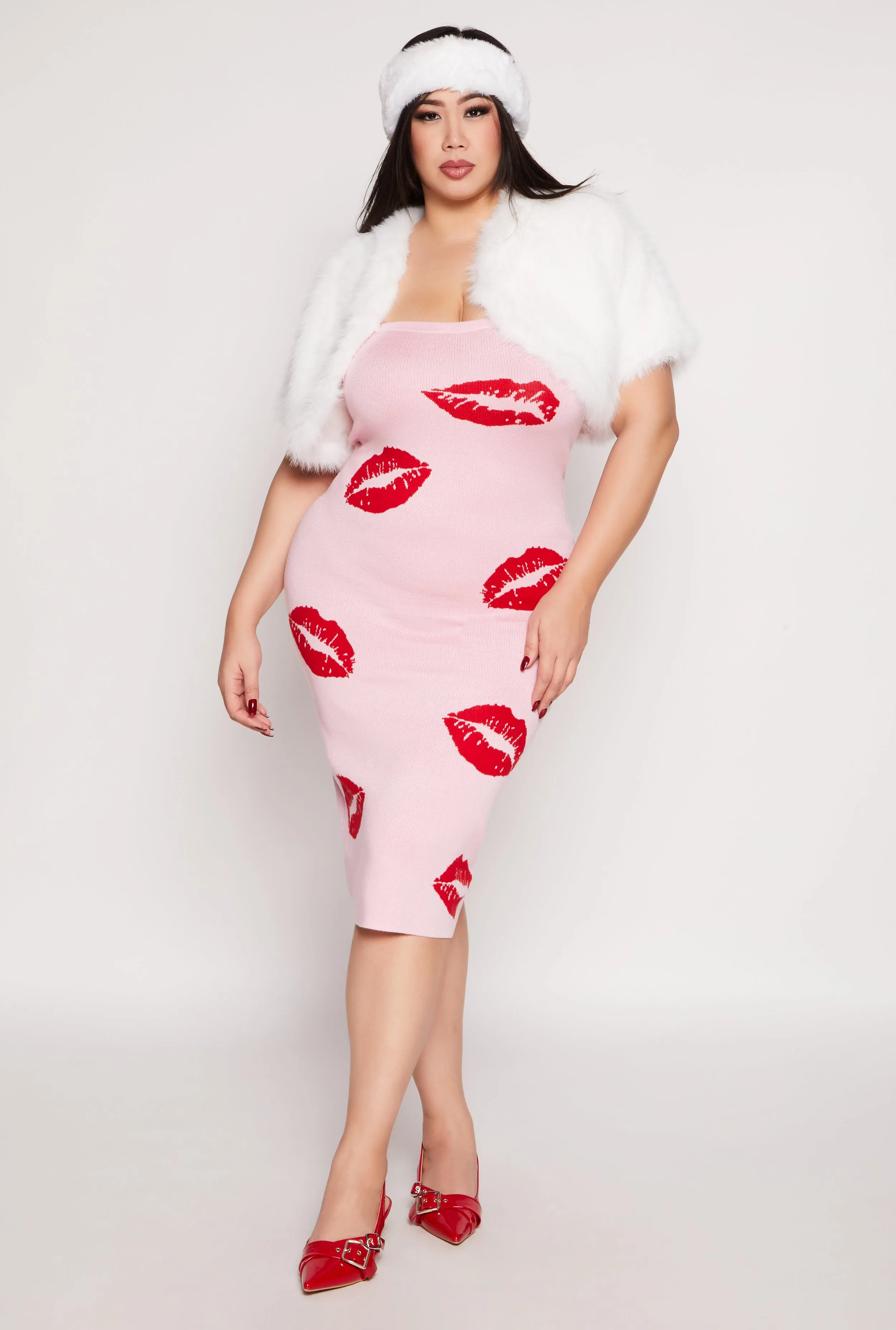 Plus Size Spoon Jeans Solid Faux Fur Bolero sold by Rainbow product image thumbnail 2