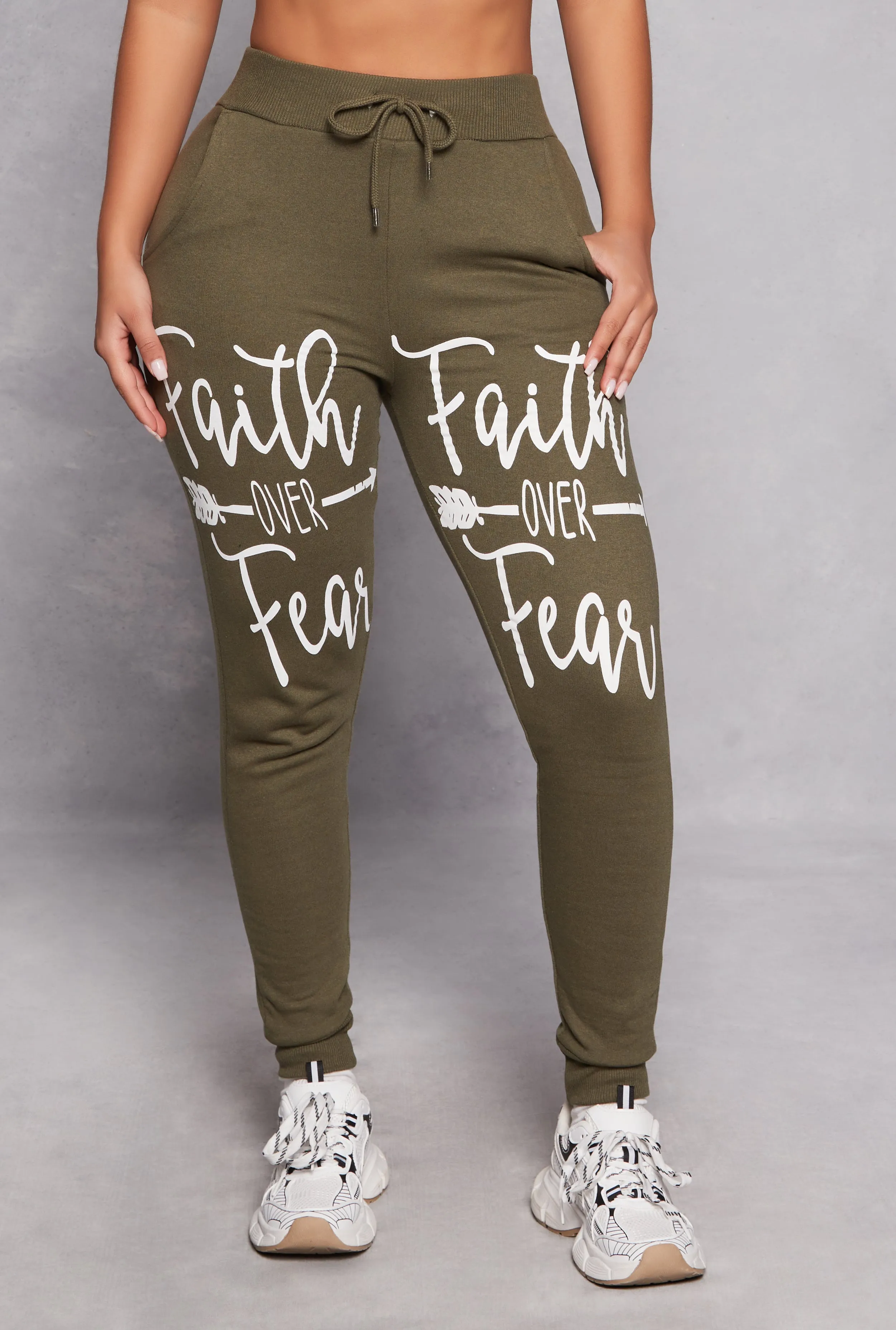 Faith Over Fear Joggers sold by Rainbow product image thumbnail 2