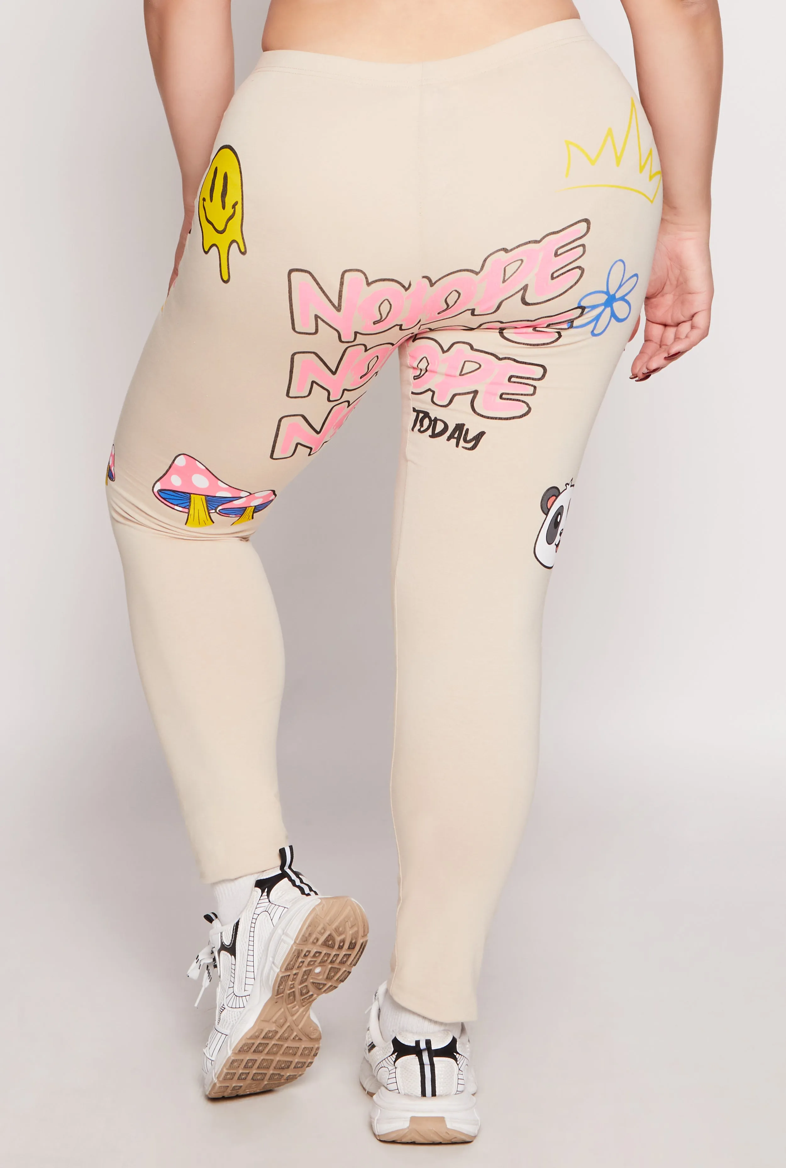 Plus Size Nope Not Today Graphic Leggings sold by Rainbow product image thumbnail 3