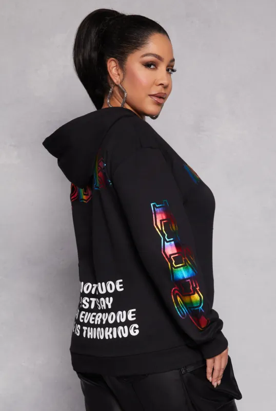 Plus Size New York City Graphic Pullover Hoodie sold by Rainbow