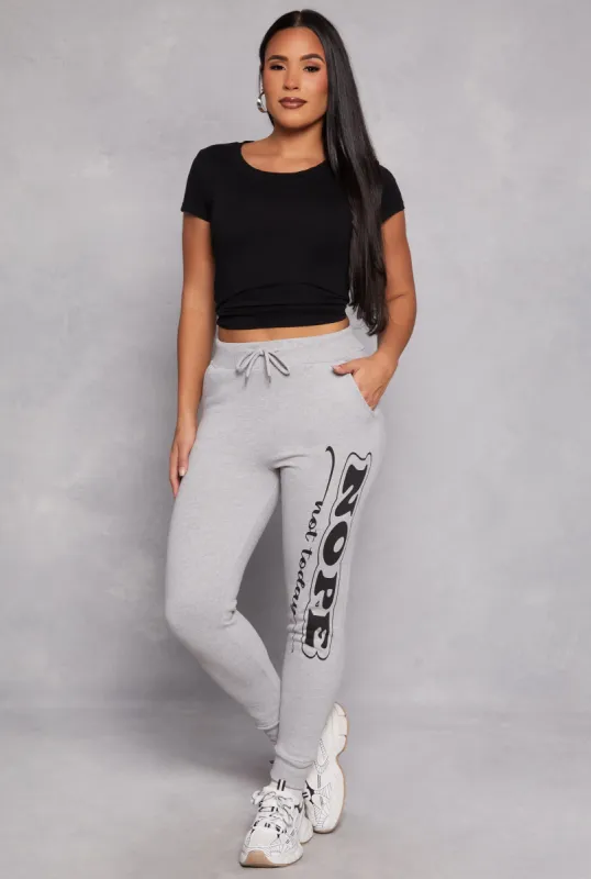 Nope Not Today Joggers sold by Rainbow