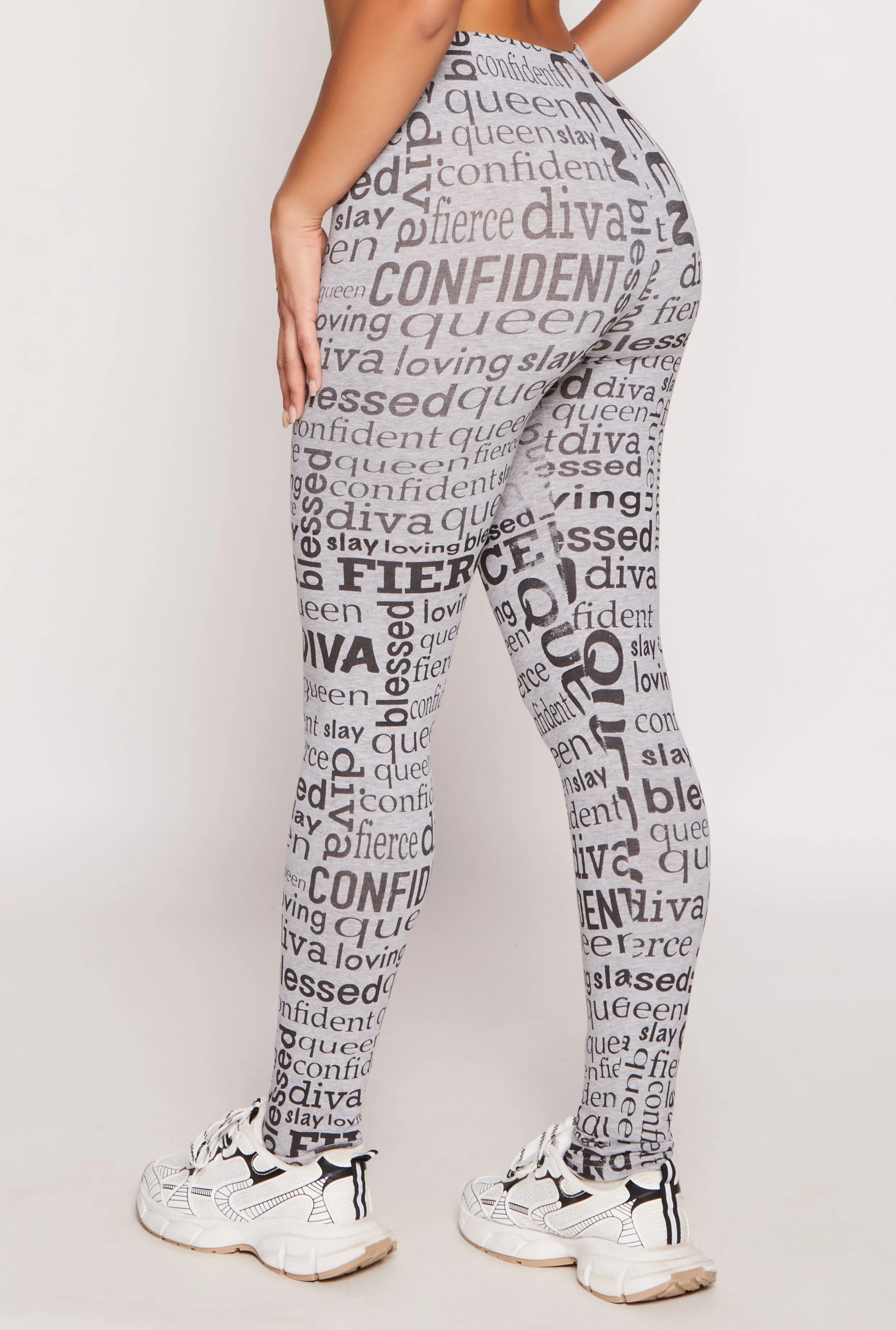 Graphic Text Print Leggings sold by Rainbow product image thumbnail 3