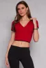 Iris Contrast Trim Polo Crop Top sold by Rainbow