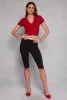 Iris Contrast Trim Polo Crop Top sold by Rainbow