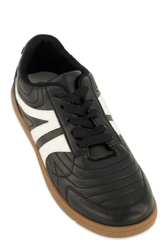 Quilted Lace Up Sneakers sold by Rainbow