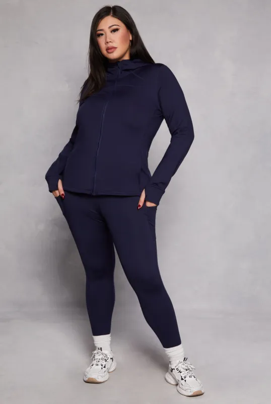 Plus Size Side Pocket Active Leggings sold by Rainbow