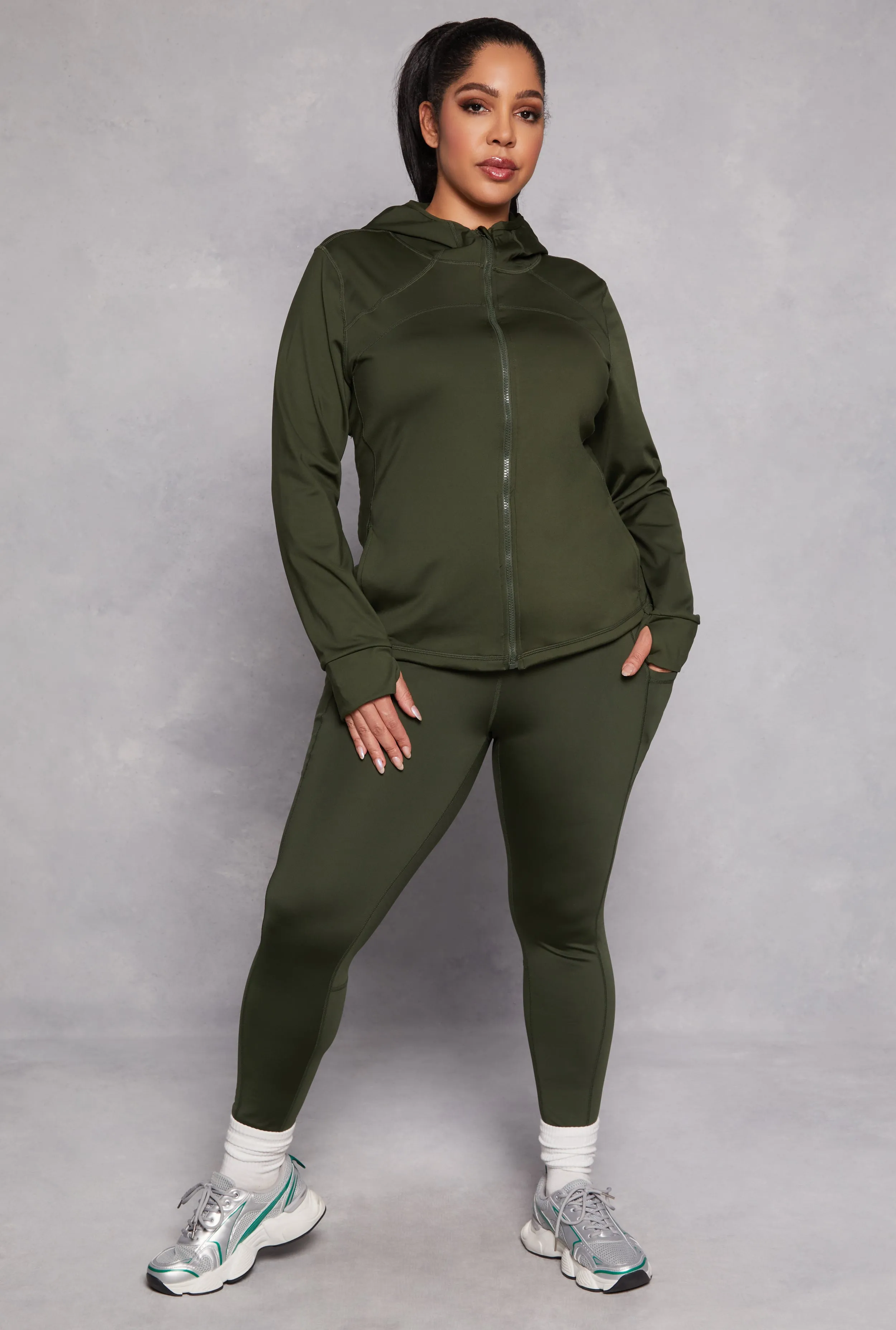 Plus Size Side Pocket Active Leggings sold by Rainbow