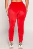 Love Varsity Striped Velour Joggers sold by Rainbow