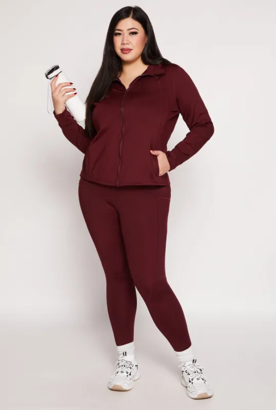 Plus Size High Waisted Side Pocket Leggings sold by Rainbow