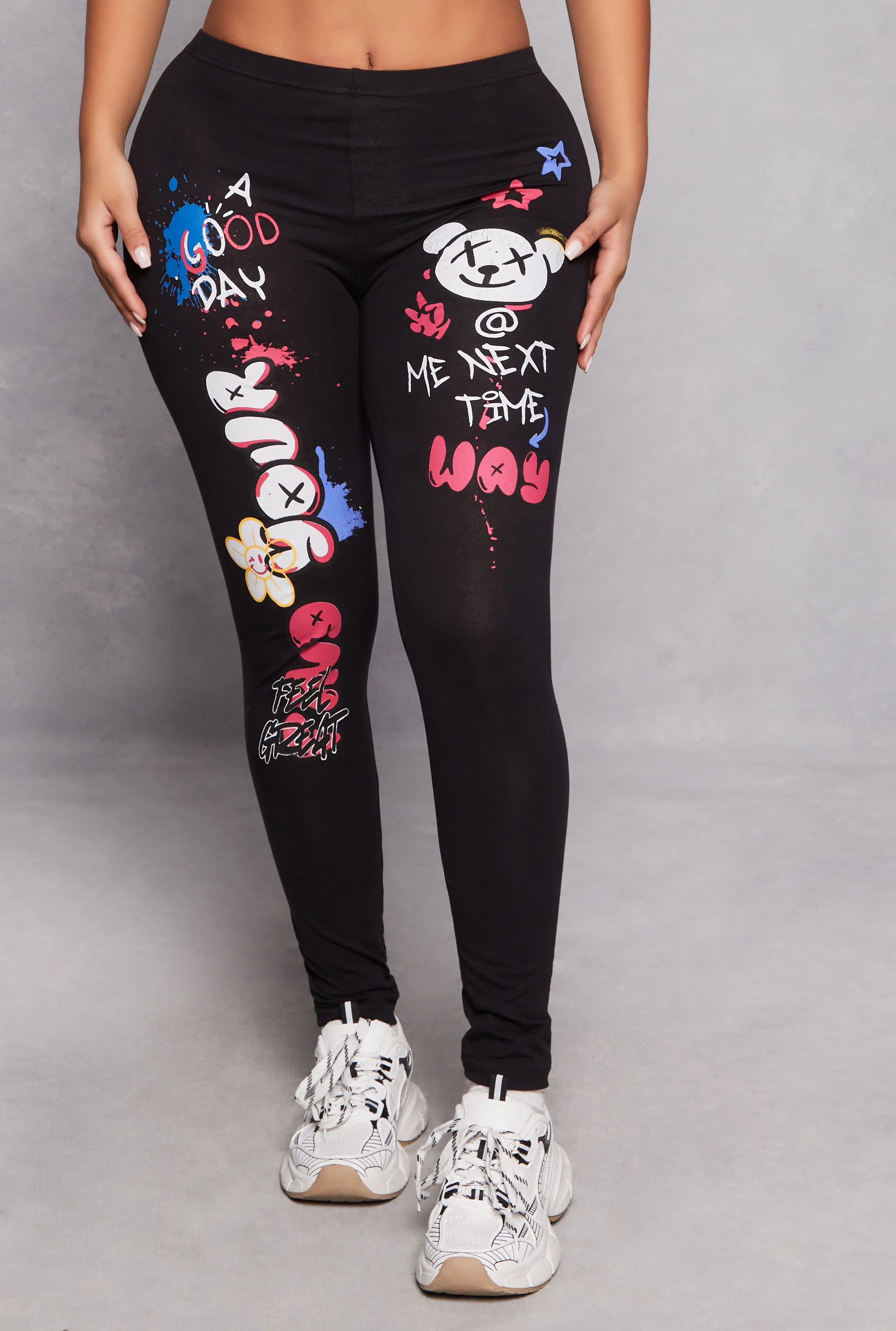 Graffiti Graphic Print Leggings sold by Rainbow product image thumbnail 2
