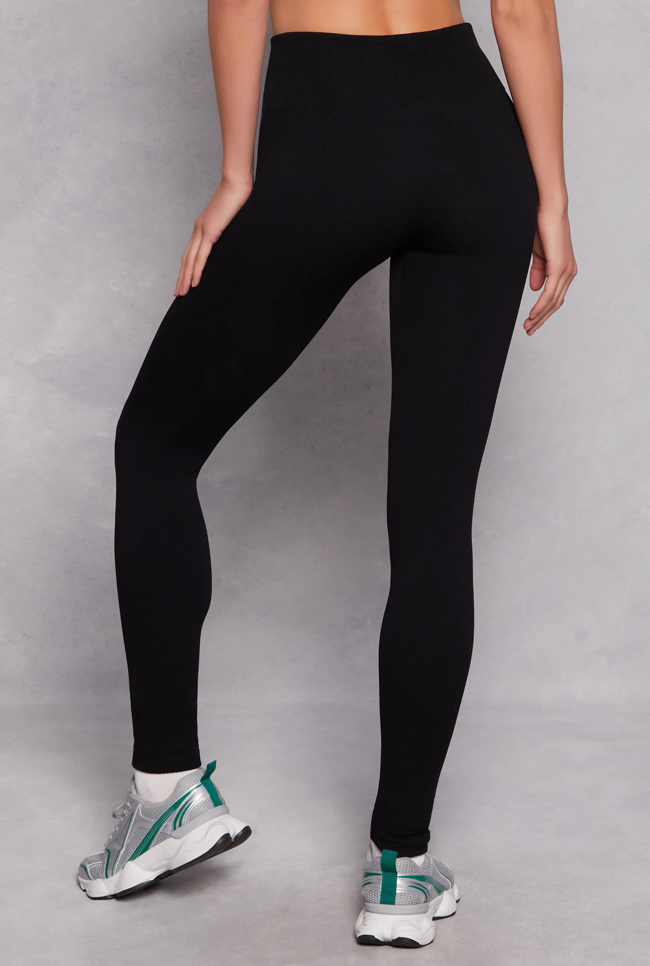 Seamless Fleece Ribbed Knit Leggings sold by Rainbow product image thumbnail 3