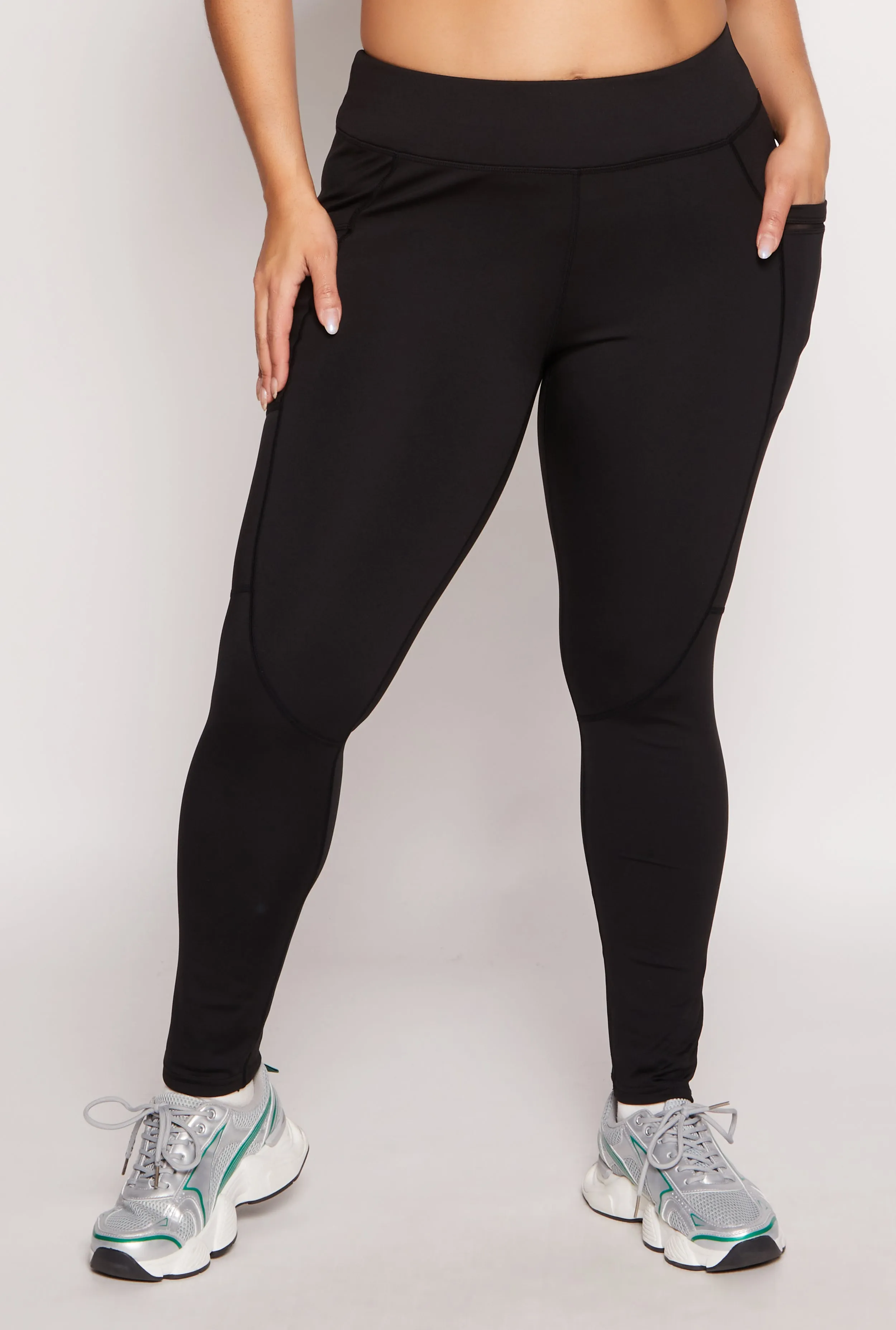Plus Size High Waisted Side Pocket Leggings sold by Rainbow product image thumbnail 2