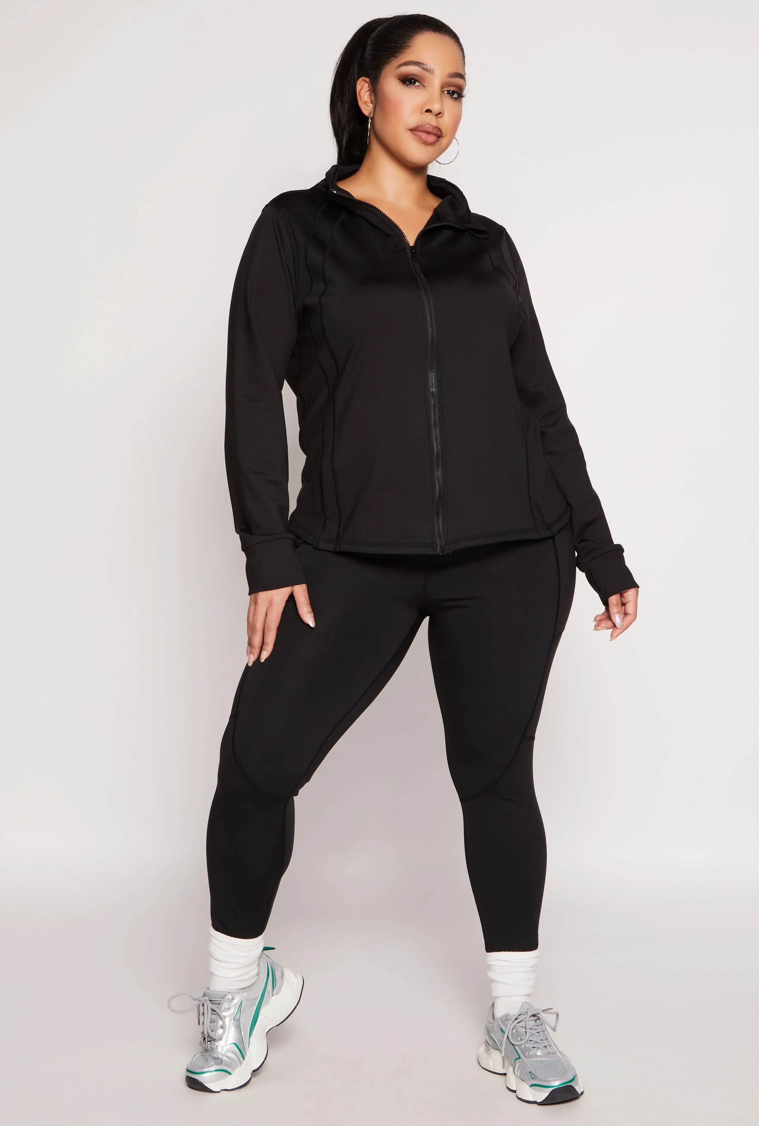 Plus Size High Waisted Side Pocket Leggings sold by Rainbow