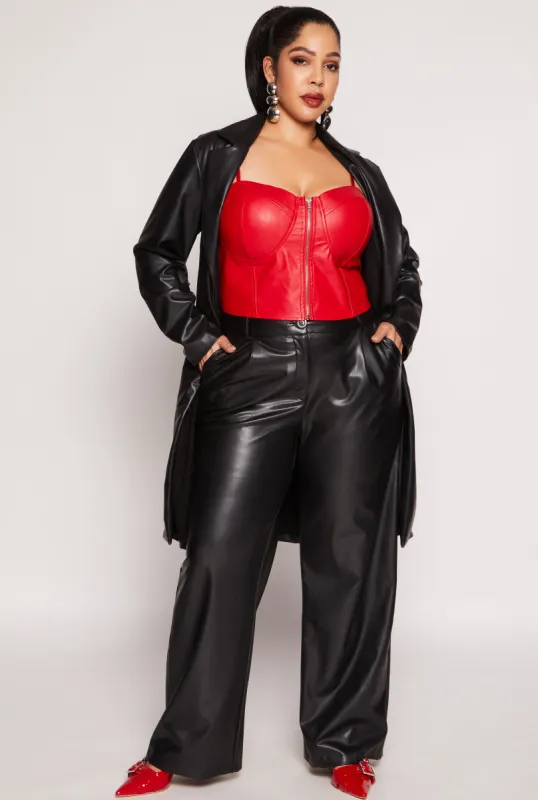 Plus Size Faux Leather High Waisted Pants sold by Rainbow