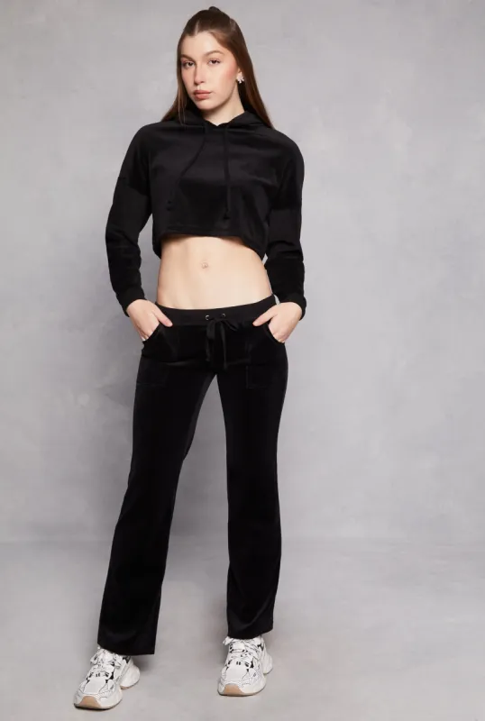 Velour Straight Leg Pocket Pants sold by Rainbow