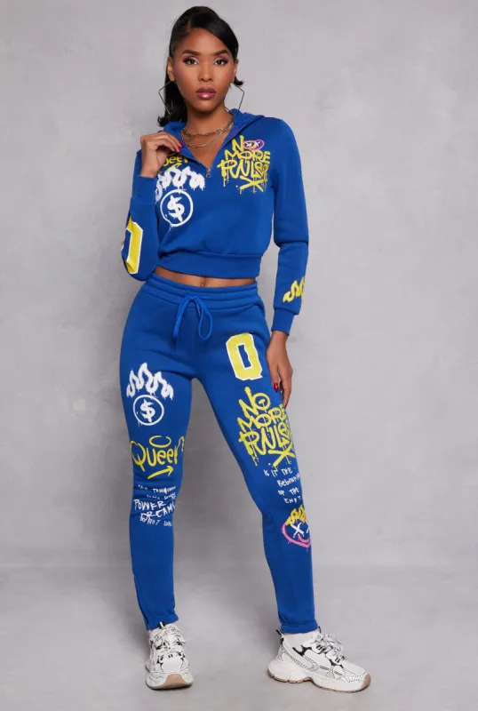 Graffiti Print Sweatpants sold by Rainbow