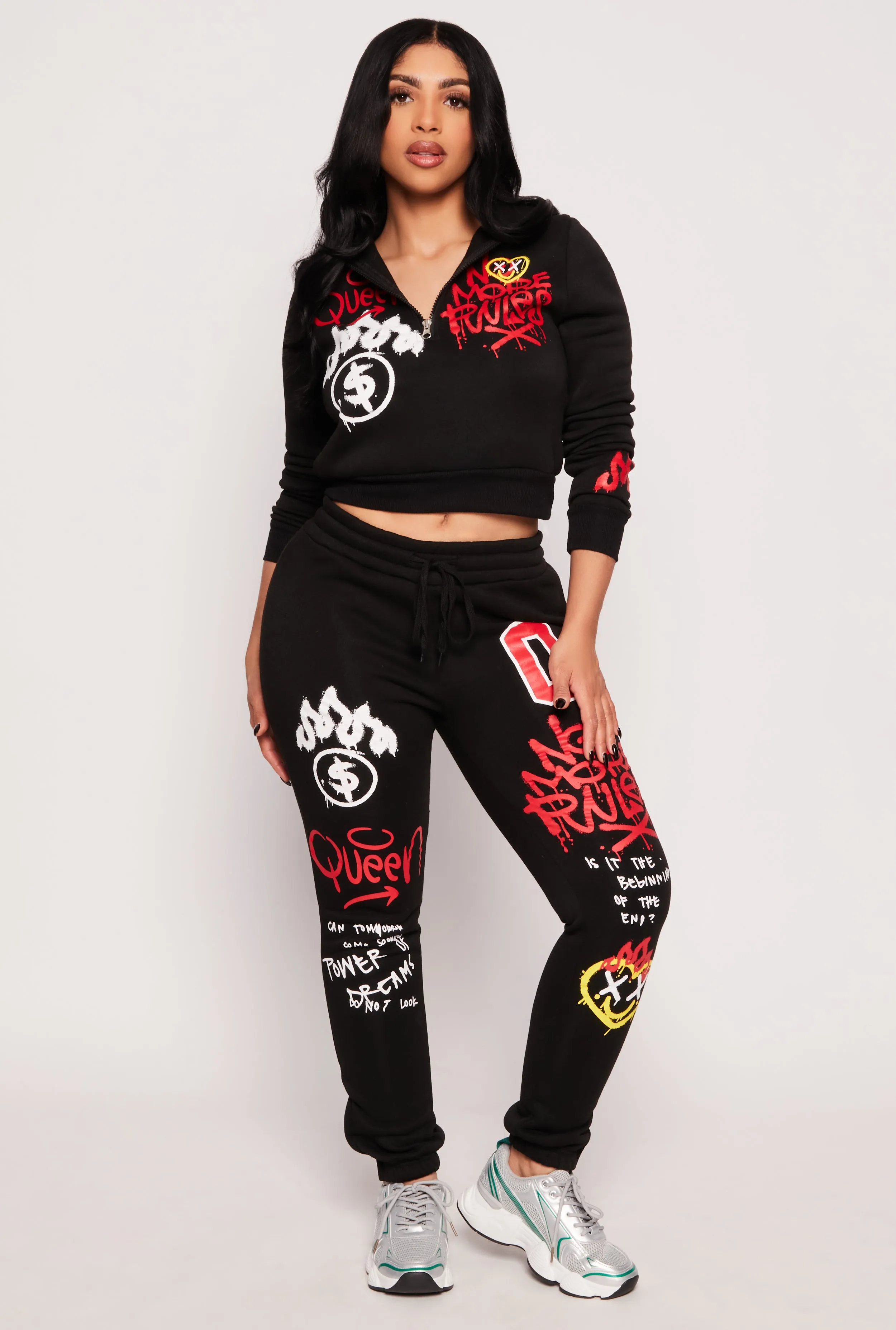 Graffiti Print Sweatpants sold by Rainbow