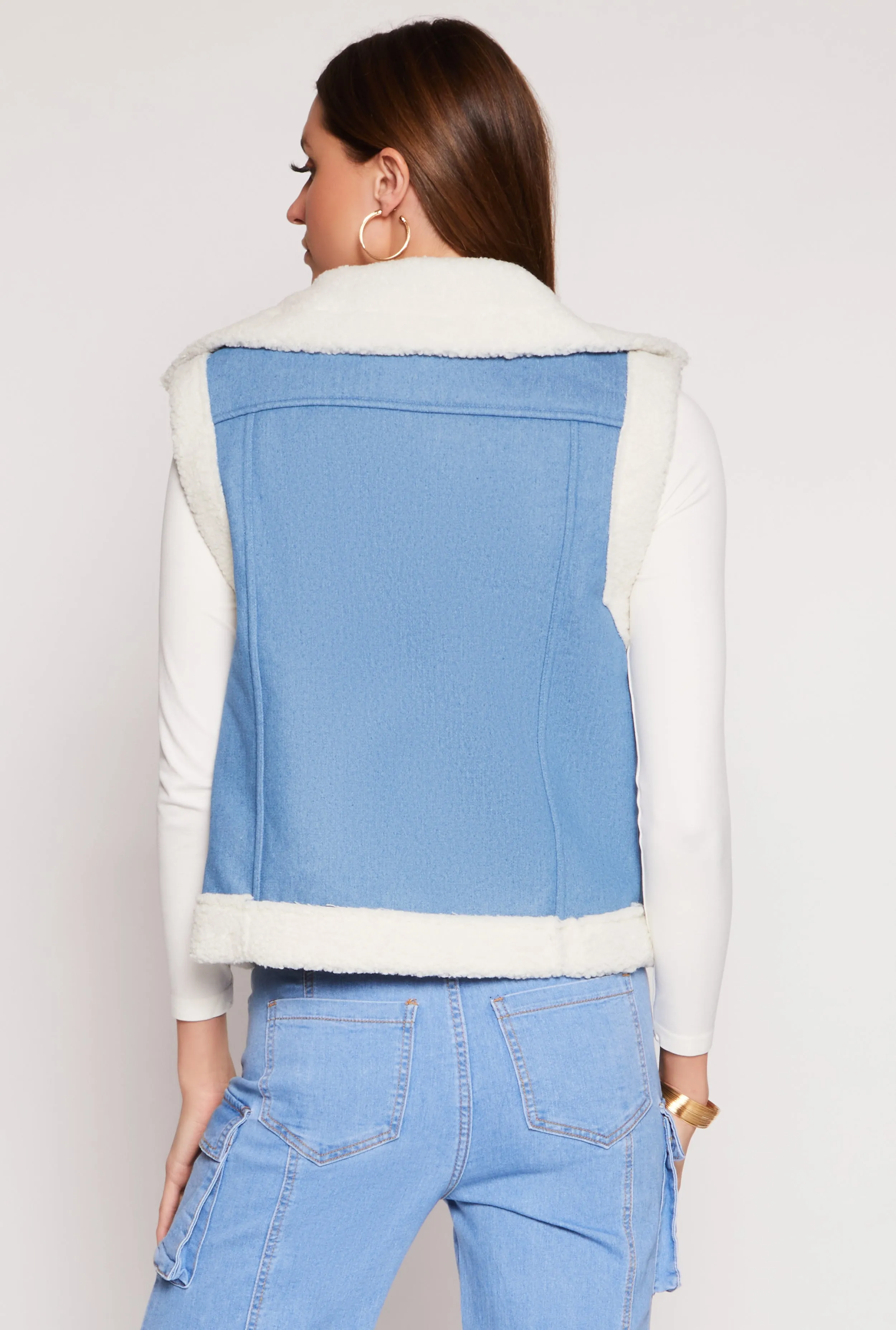 Spoon Jeans Sherpa Lined Denim Vest sold by Rainbow product image thumbnail 3