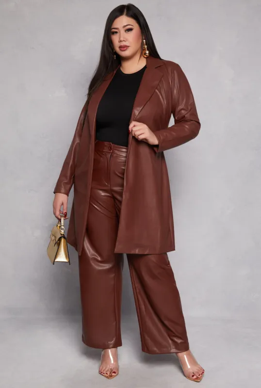 Plus Size Faux Leather High Waisted Pants sold by Rainbow