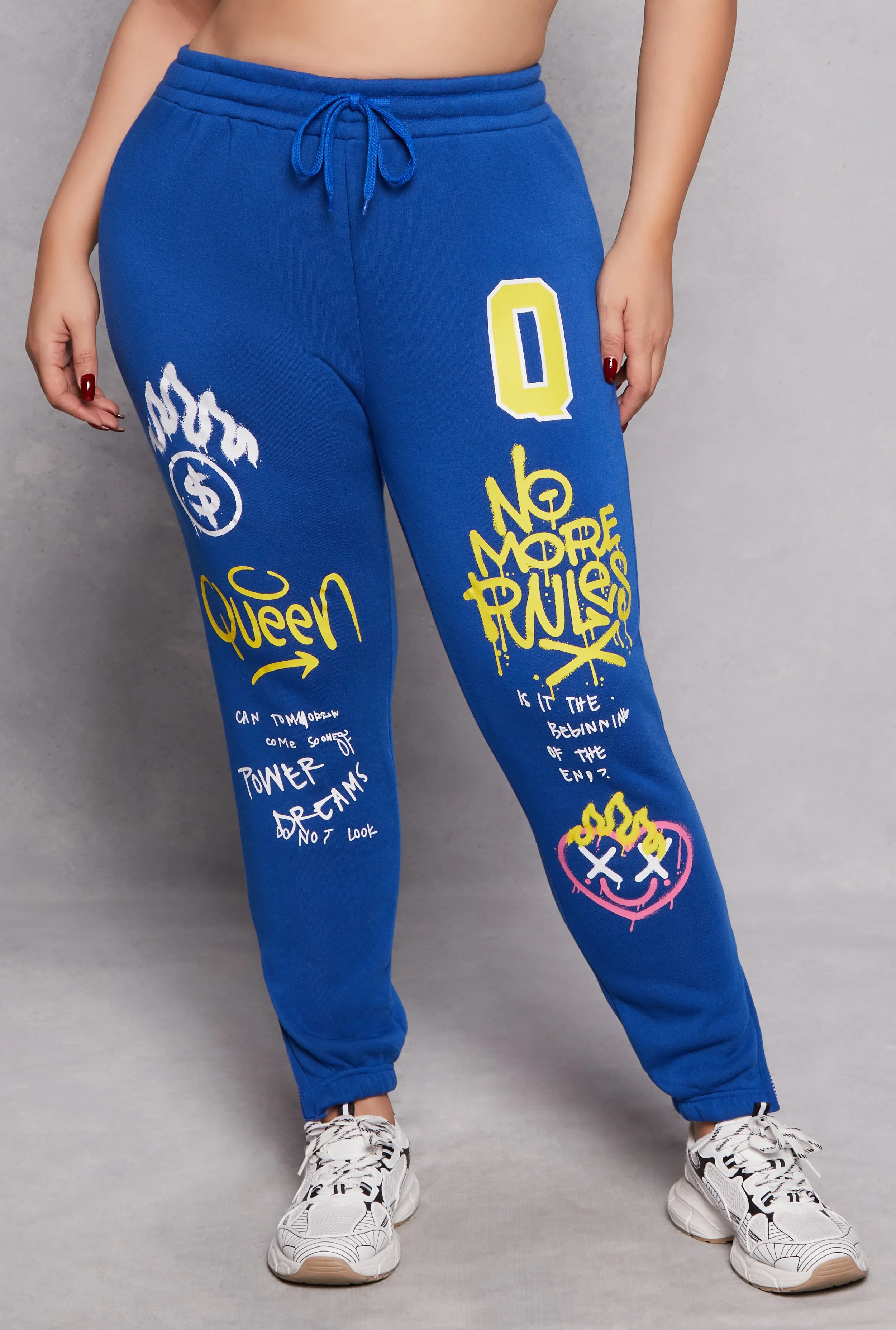 Plus Size Graffiti Print Sweatpants sold by Rainbow product image thumbnail 2