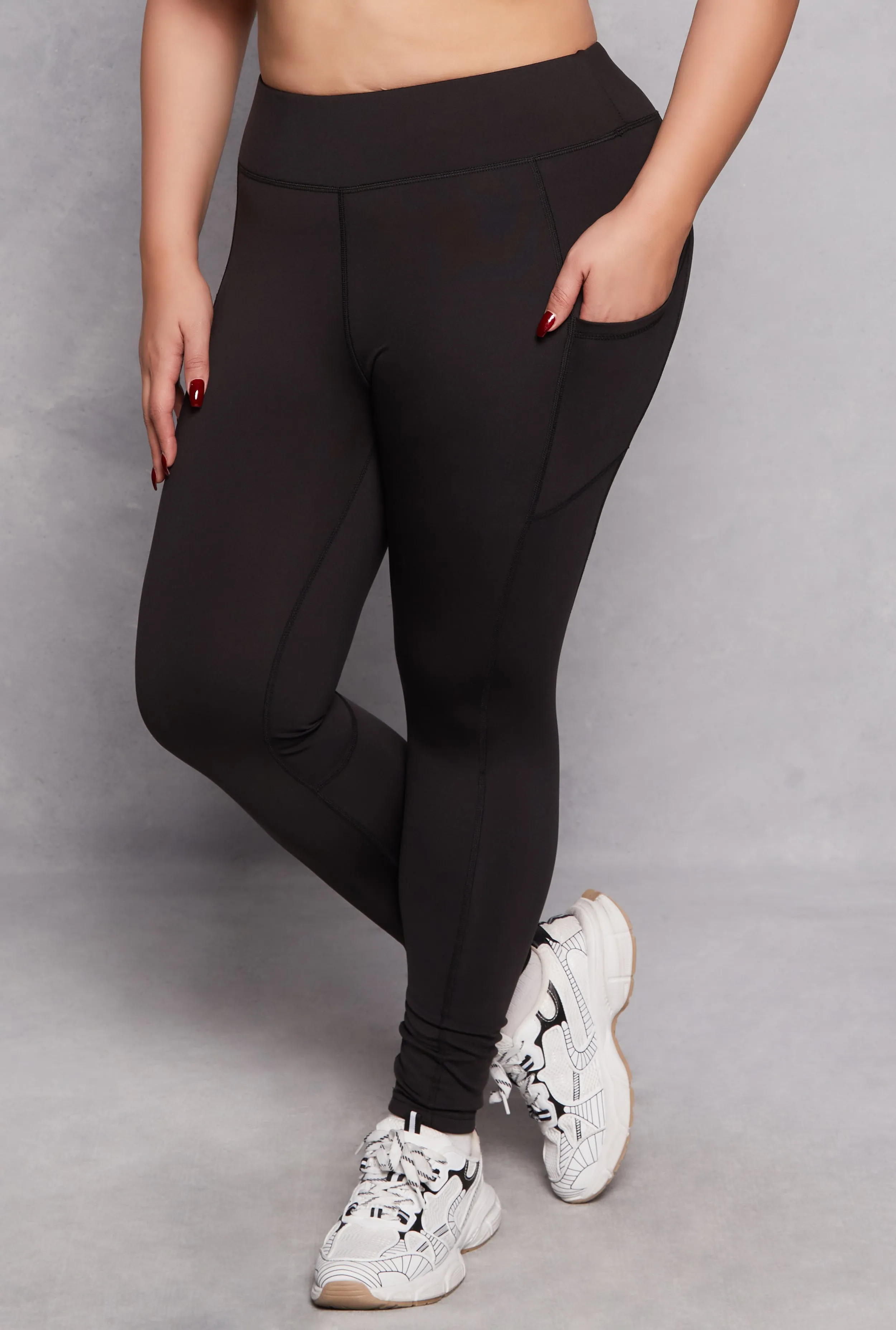 Plus Size Side Pocket Active Leggings sold by Rainbow product image thumbnail 2