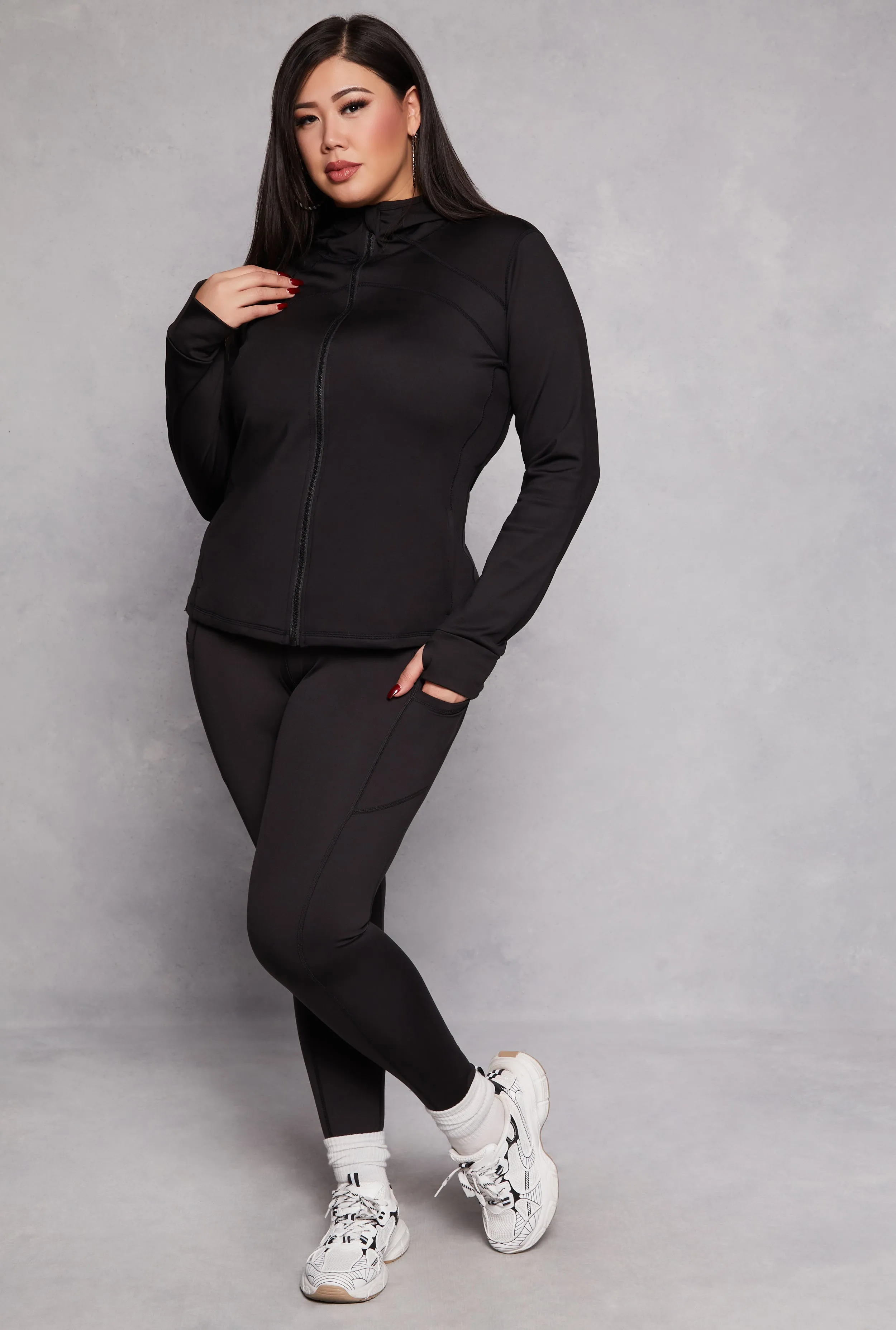 Plus Size Side Pocket Active Leggings sold by Rainbow