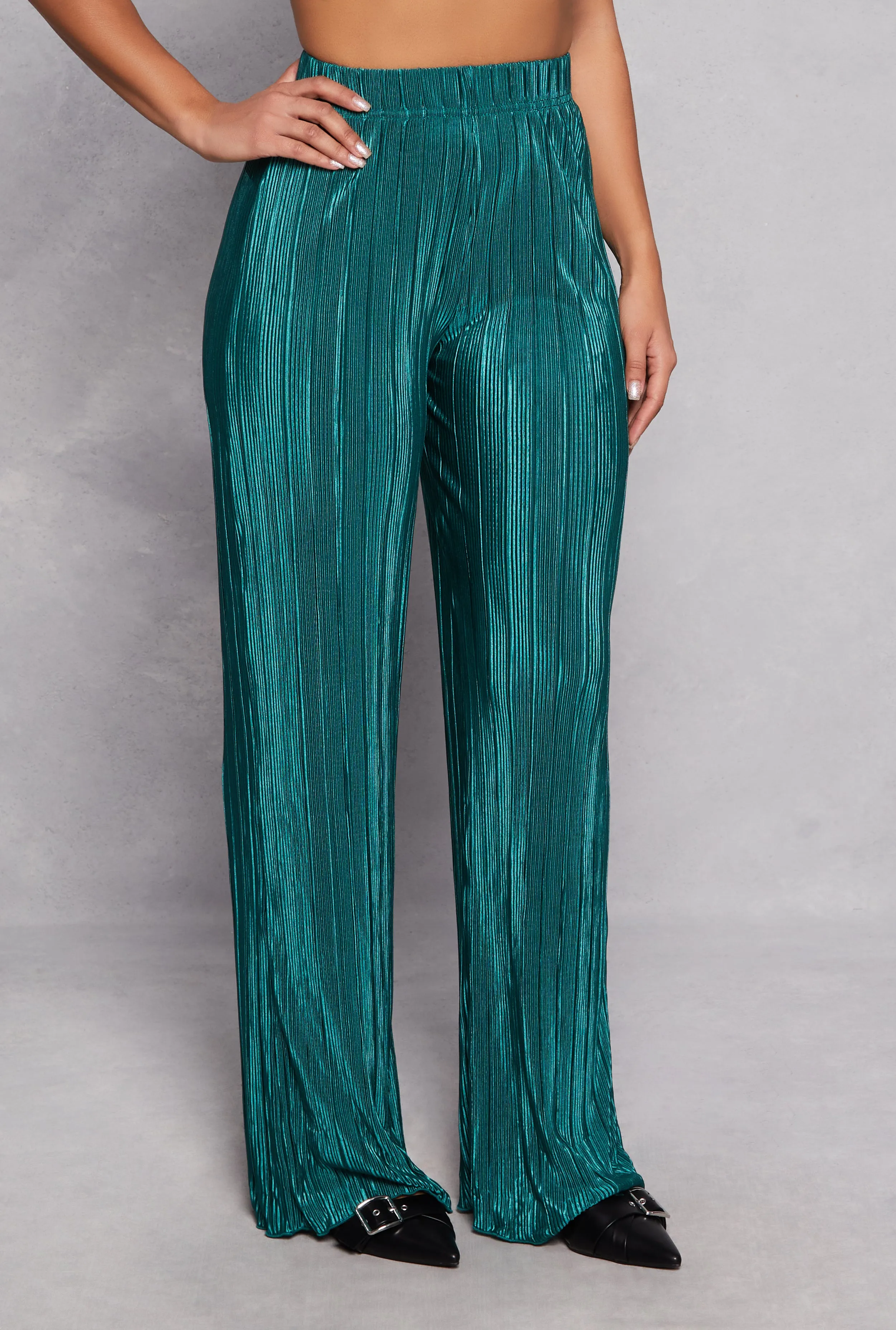 Almost Famous Plisse Wide Leg Pants sold by Rainbow product image thumbnail 2